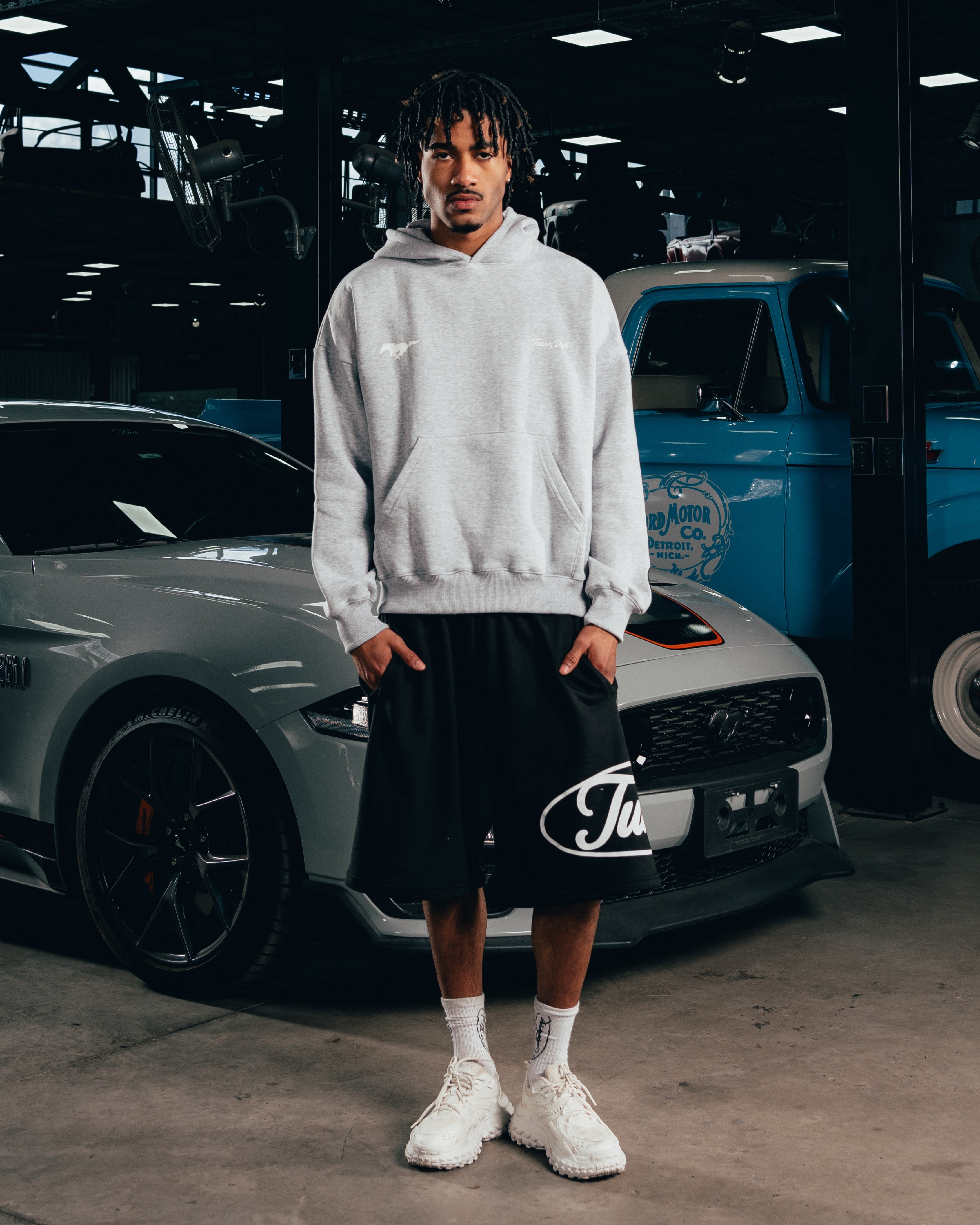 HOODIE EXTRAHEAVY [ FORD ] MUSTANG GREY