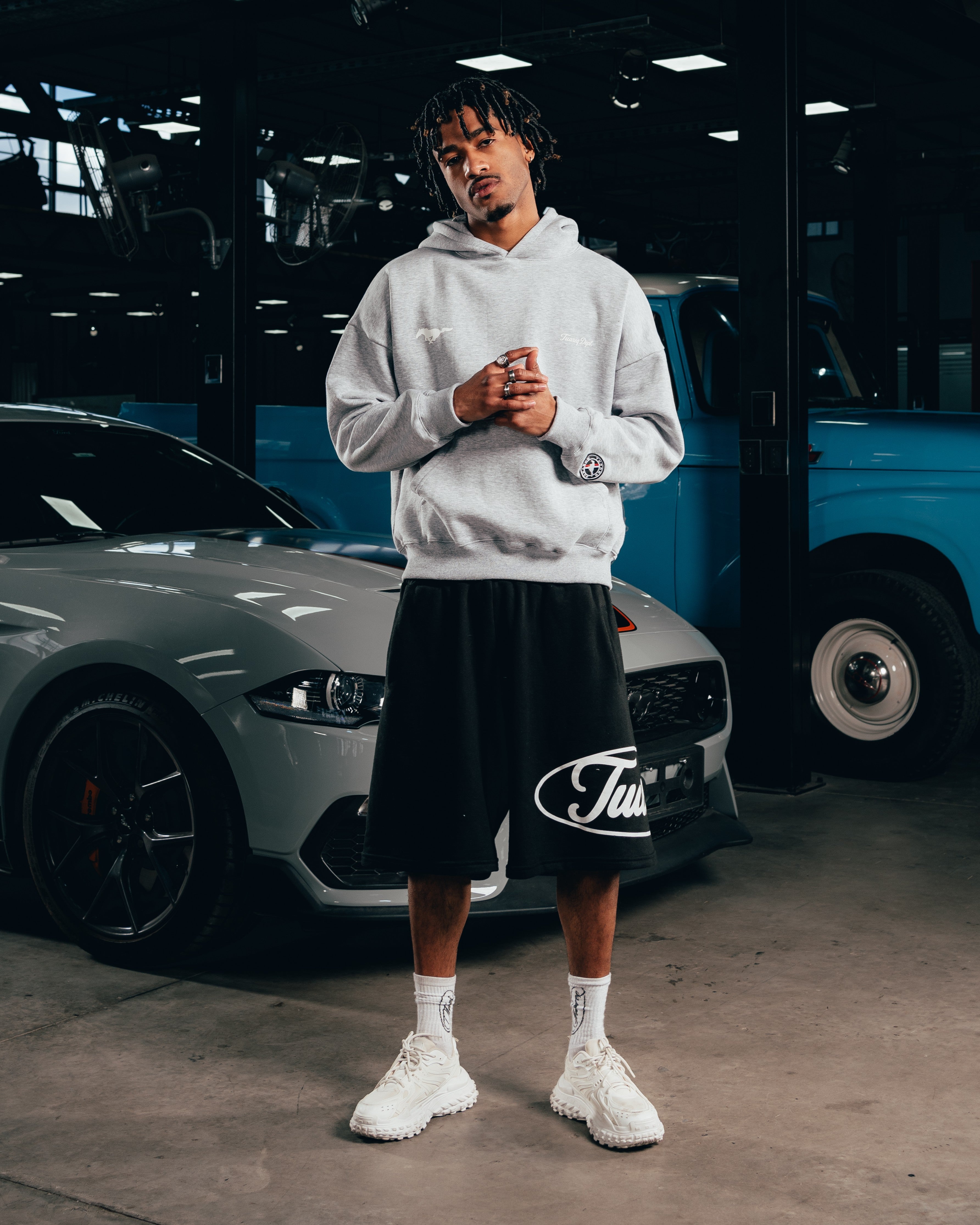 HOODIE EXTRAHEAVY [ FORD ] MUSTANG GREY