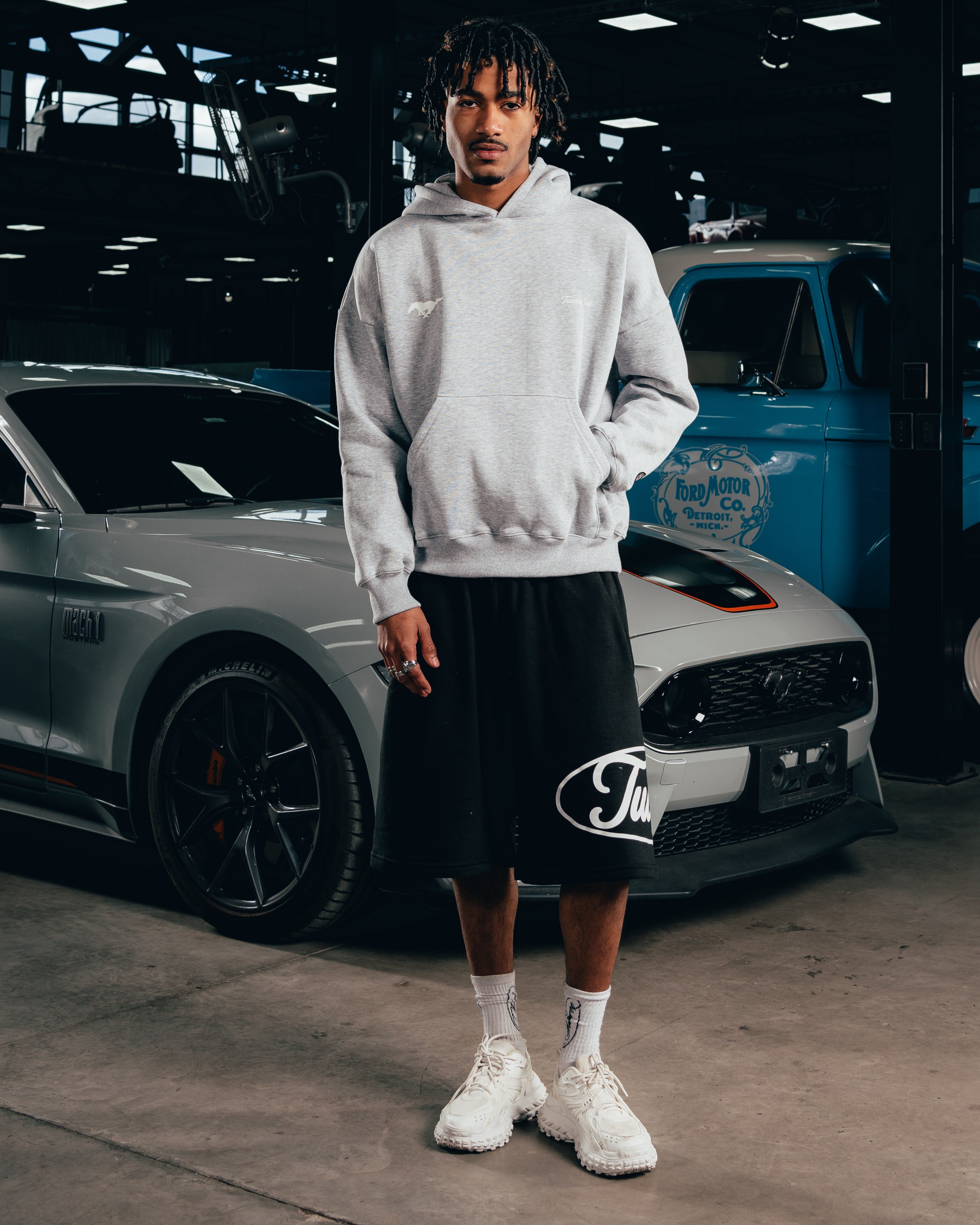 HOODIE EXTRAHEAVY [ FORD ] MUSTANG GREY