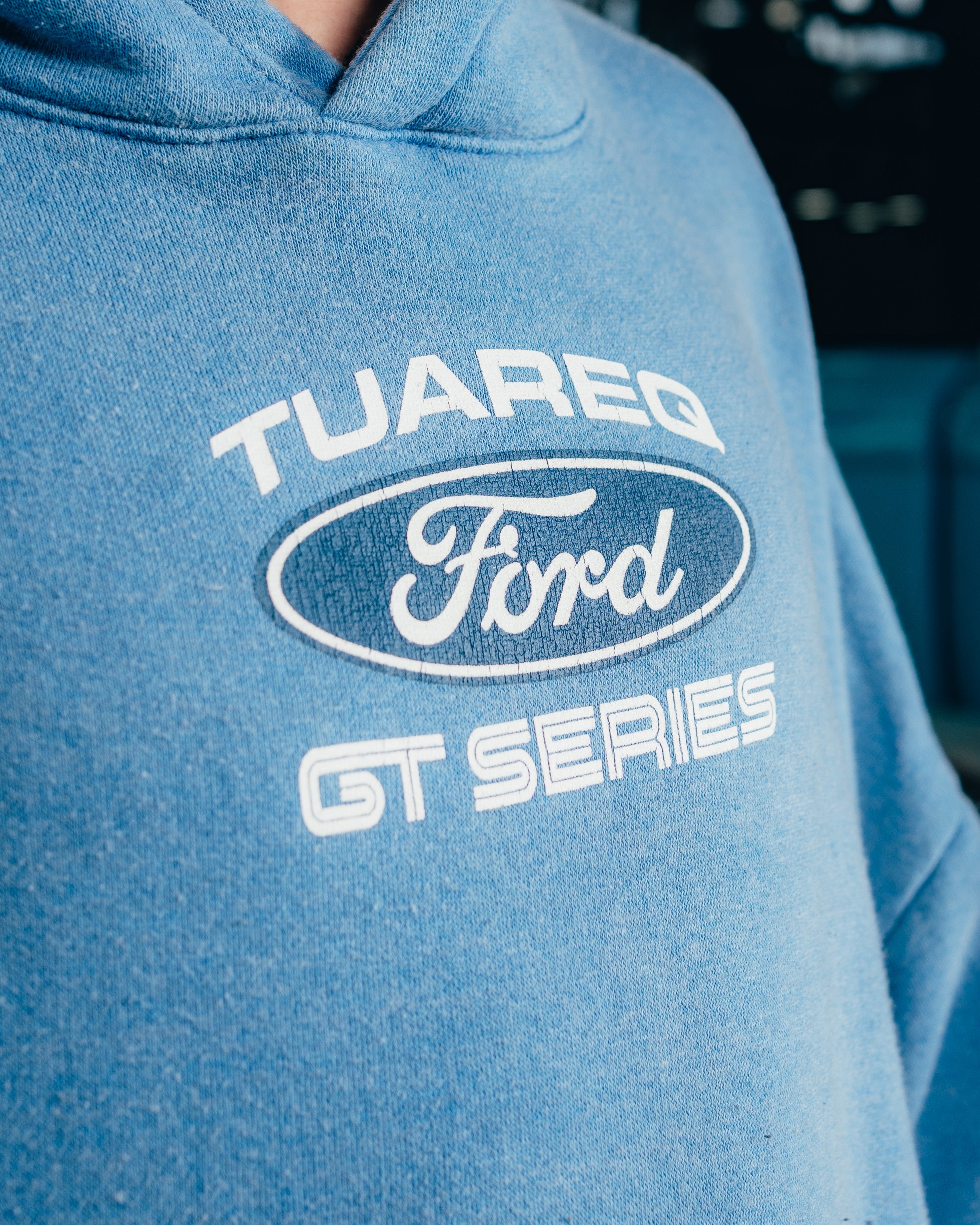 HOODIE EXTRAHEAVY [ FORD ] LOGO ACID WASHED