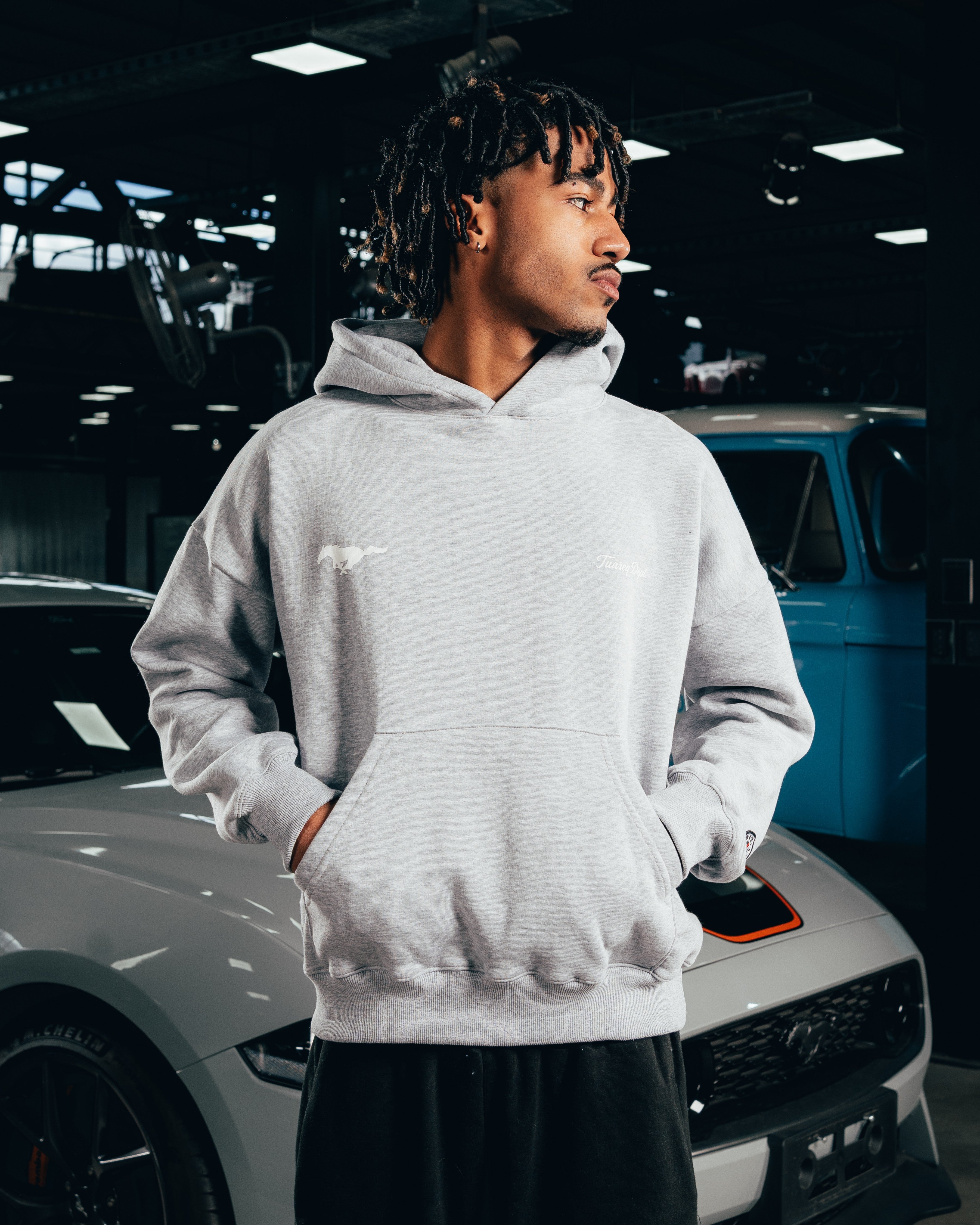HOODIE EXTRAHEAVY [ FORD ] MUSTANG GREY