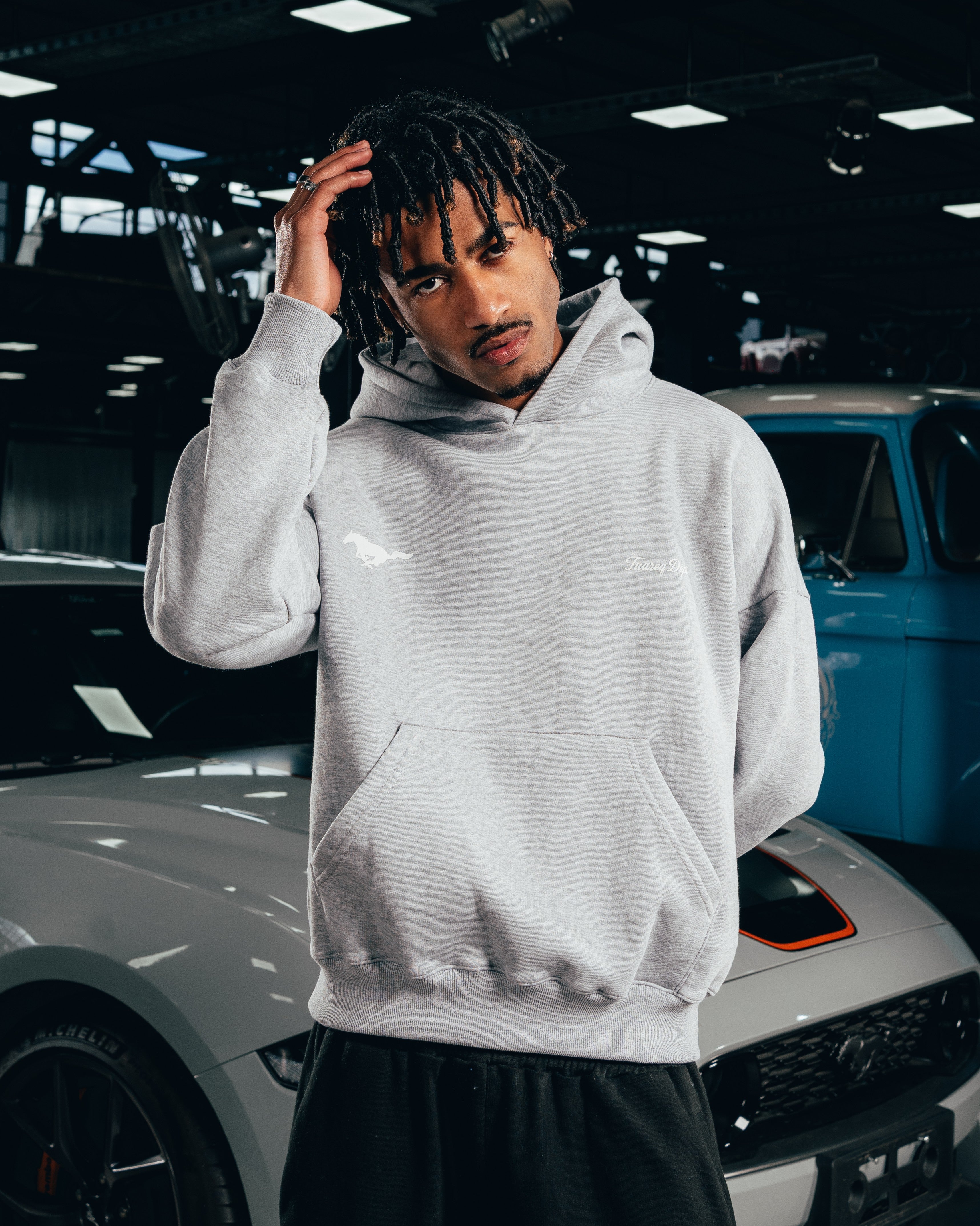 HOODIE EXTRAHEAVY [ FORD ] MUSTANG GREY