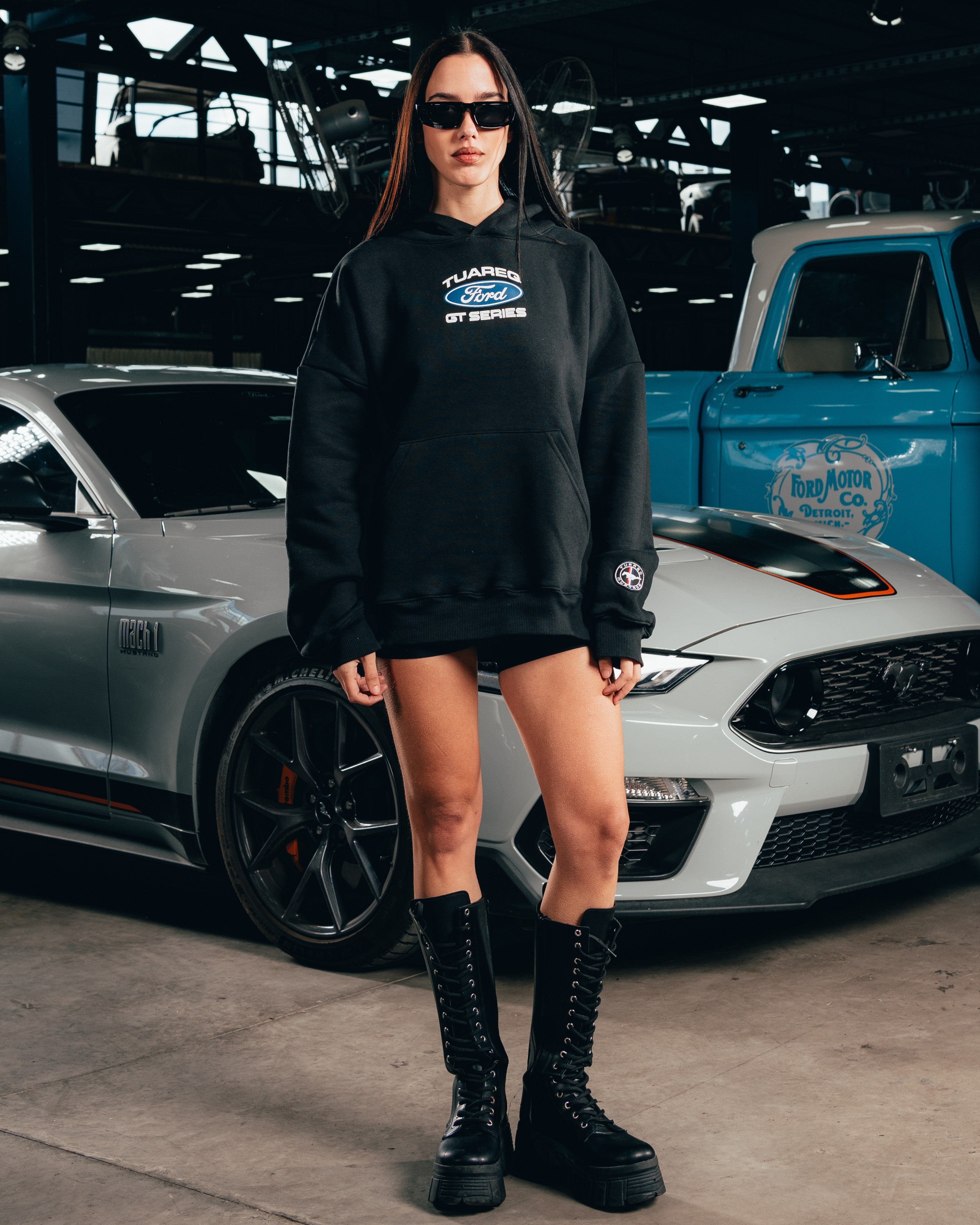 HOODIE EXTRAHEAVY [ FORD ] LOGO BLACK