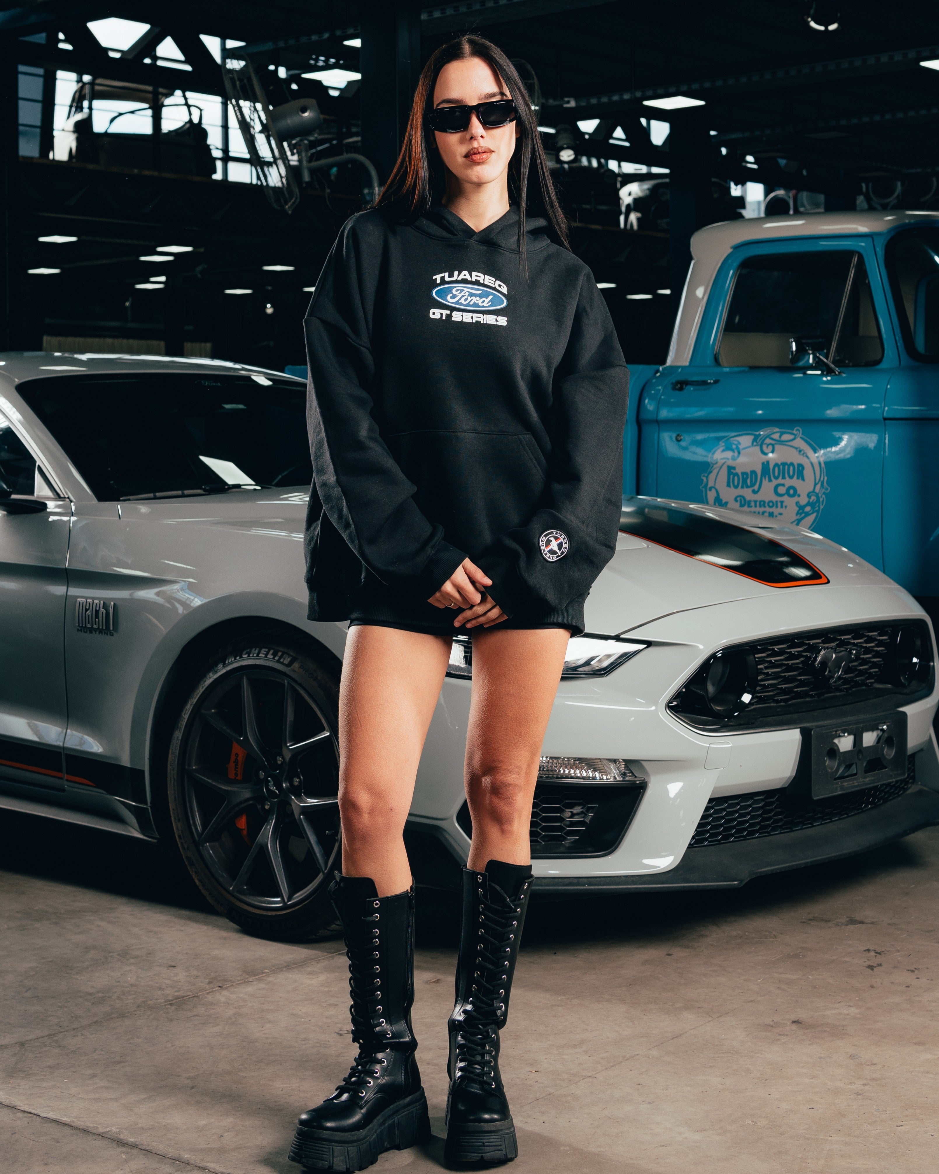 HOODIE EXTRAHEAVY [ FORD ] LOGO BLACK