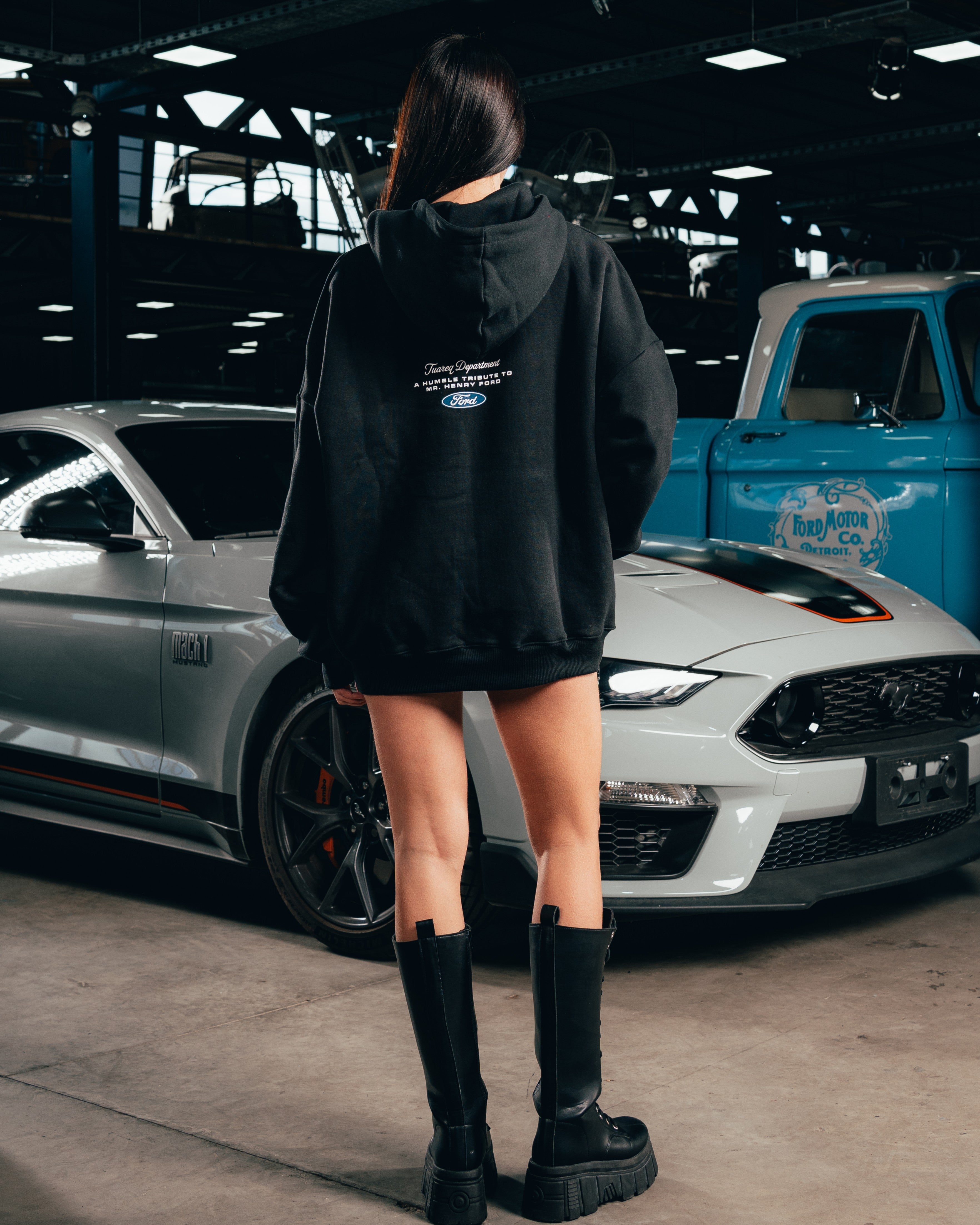 HOODIE EXTRAHEAVY [ FORD ] LOGO BLACK