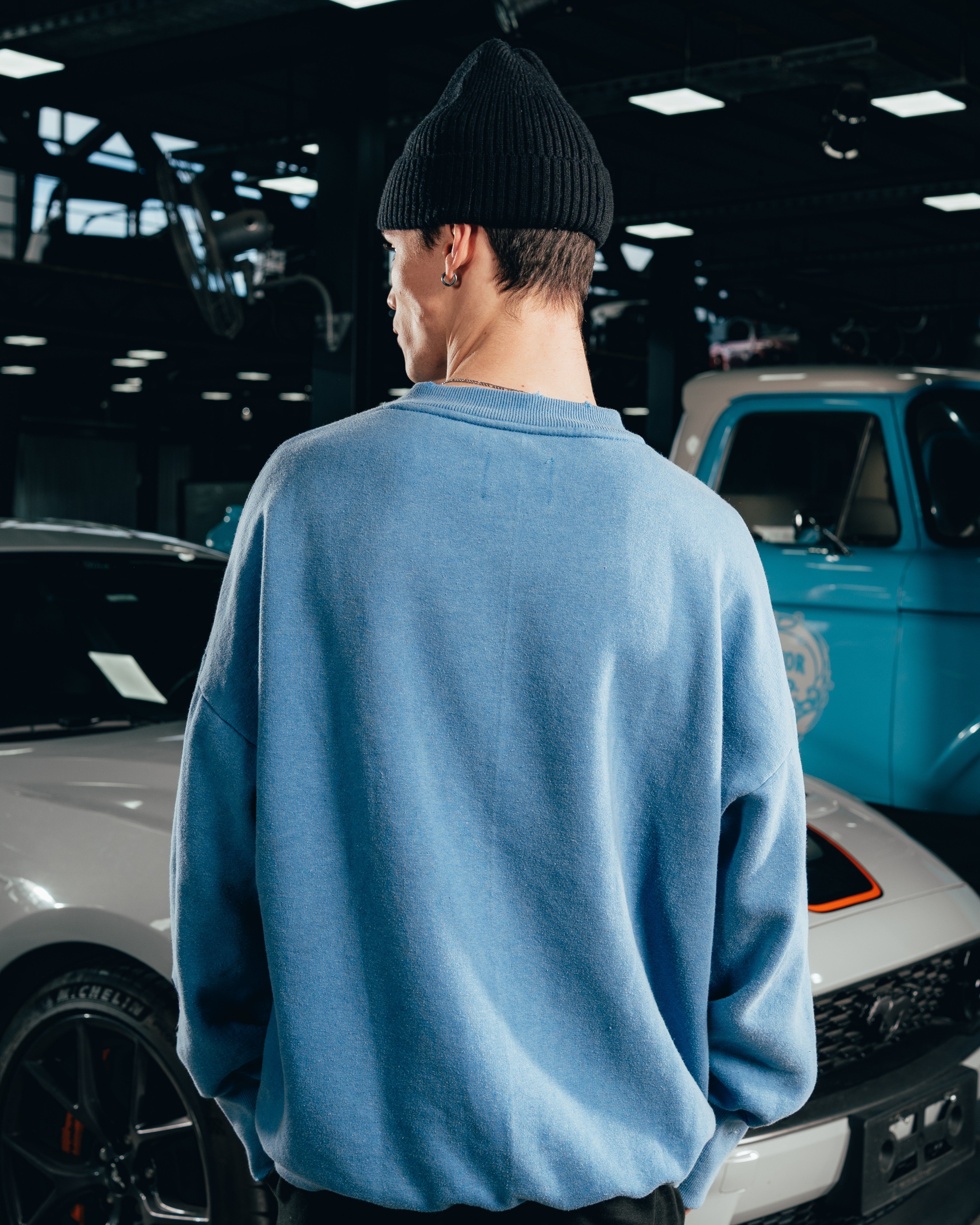 CREWNECK [ FORD ] UNIVERSITY ACID WASHED