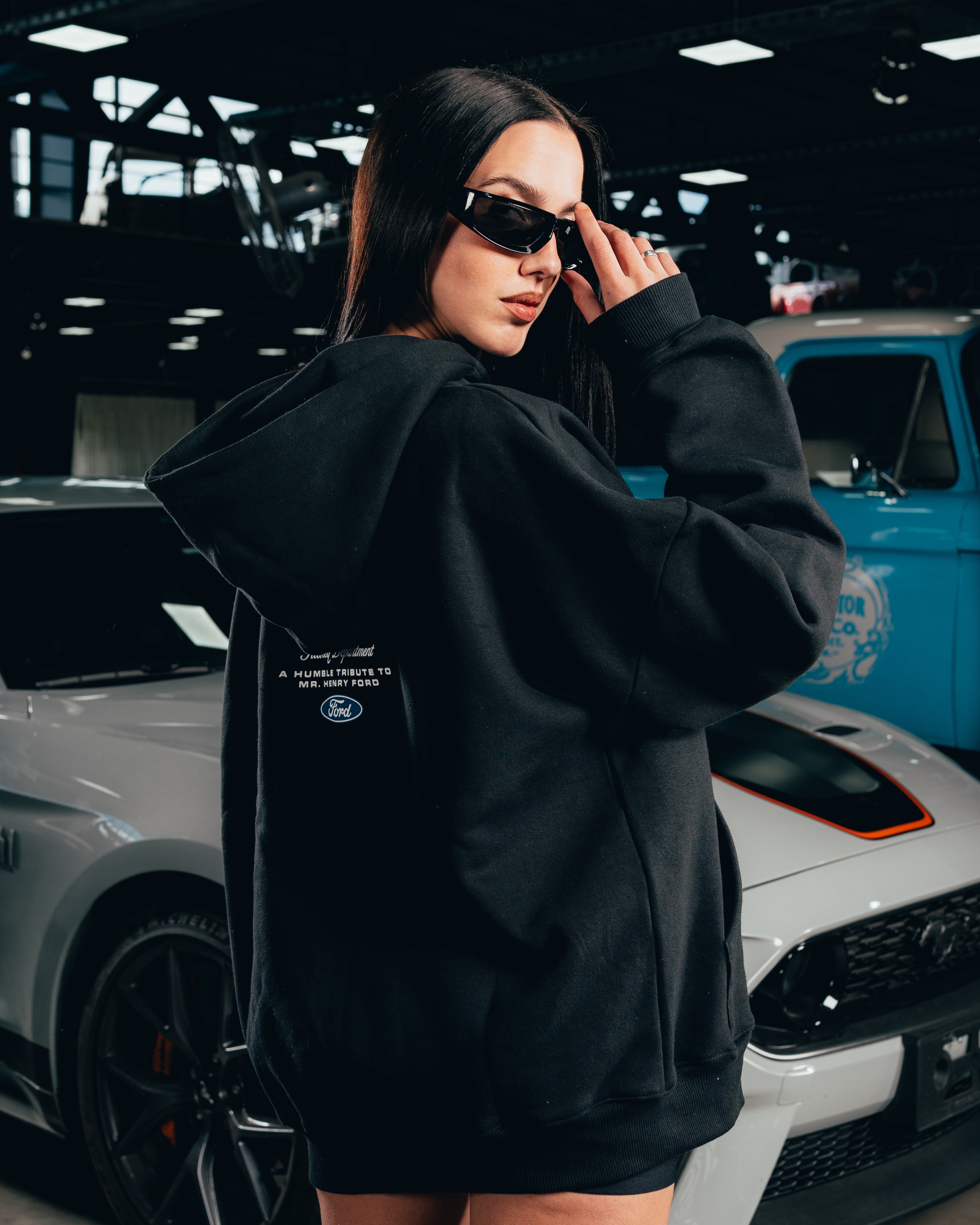 HOODIE EXTRAHEAVY [ FORD ] LOGO BLACK