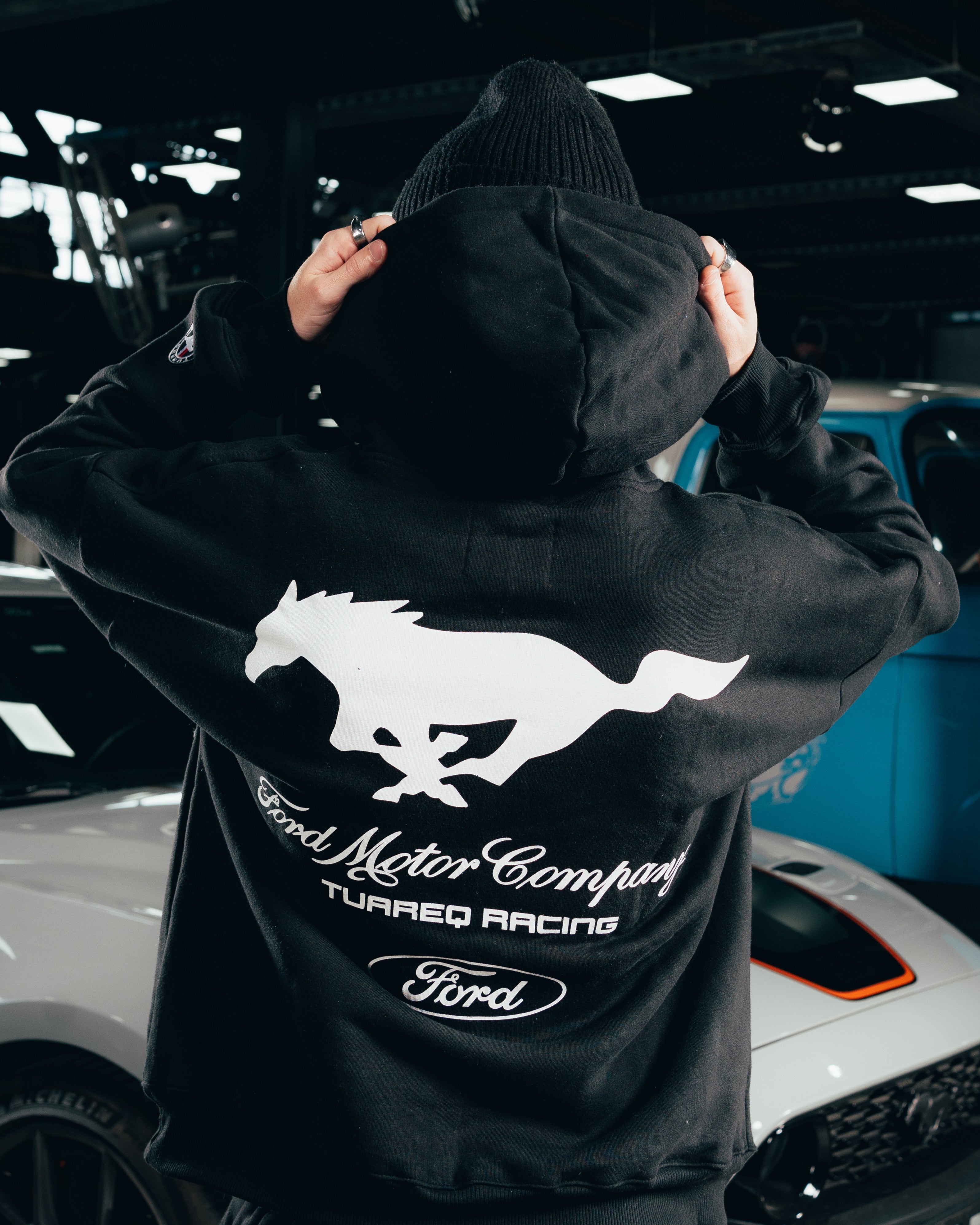 HOODIE EXTRAHEAVY [ FORD ] MUSTANG BLACK