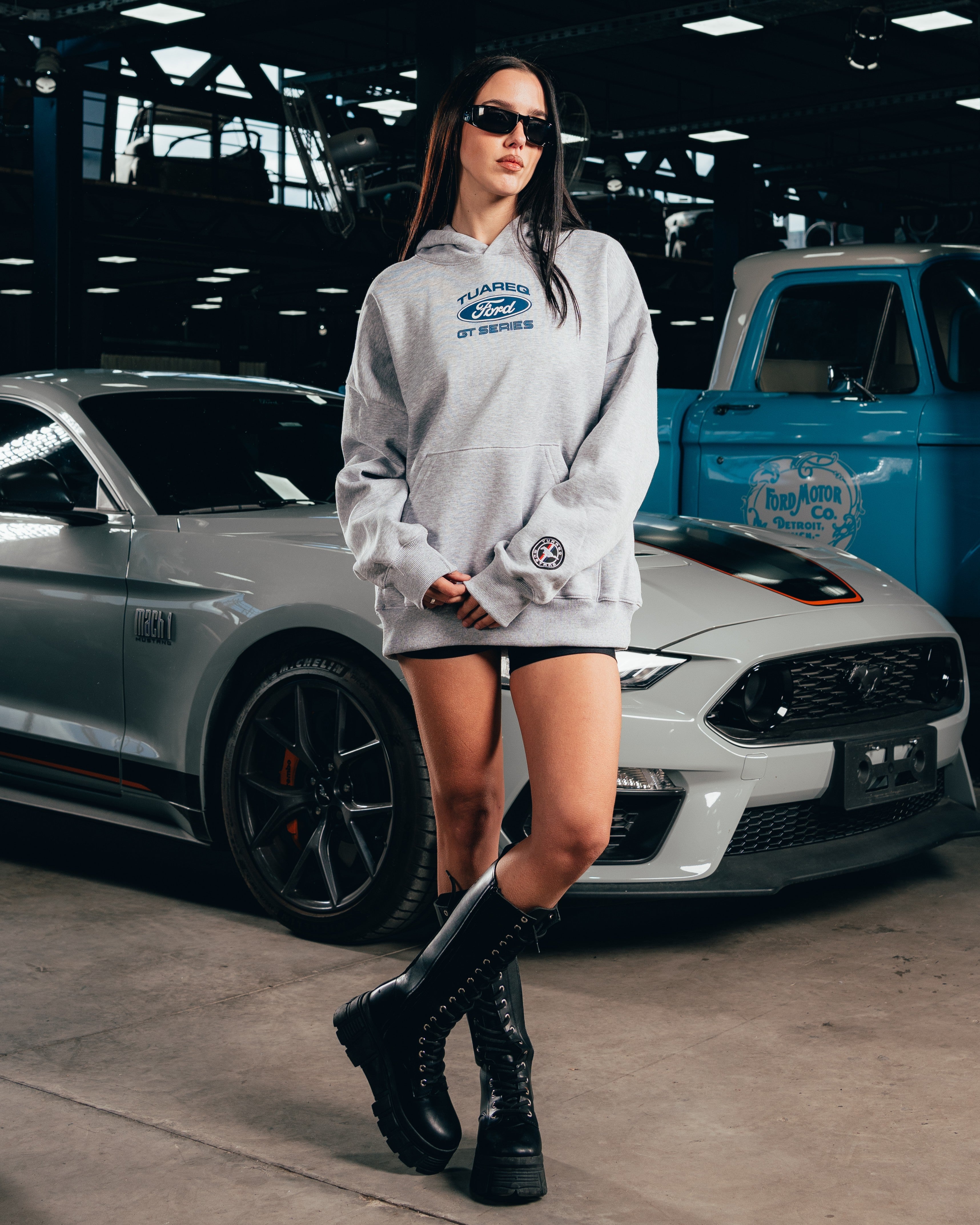 HOODIE EXTRAHEAVY [ FORD ] LOGO GREY