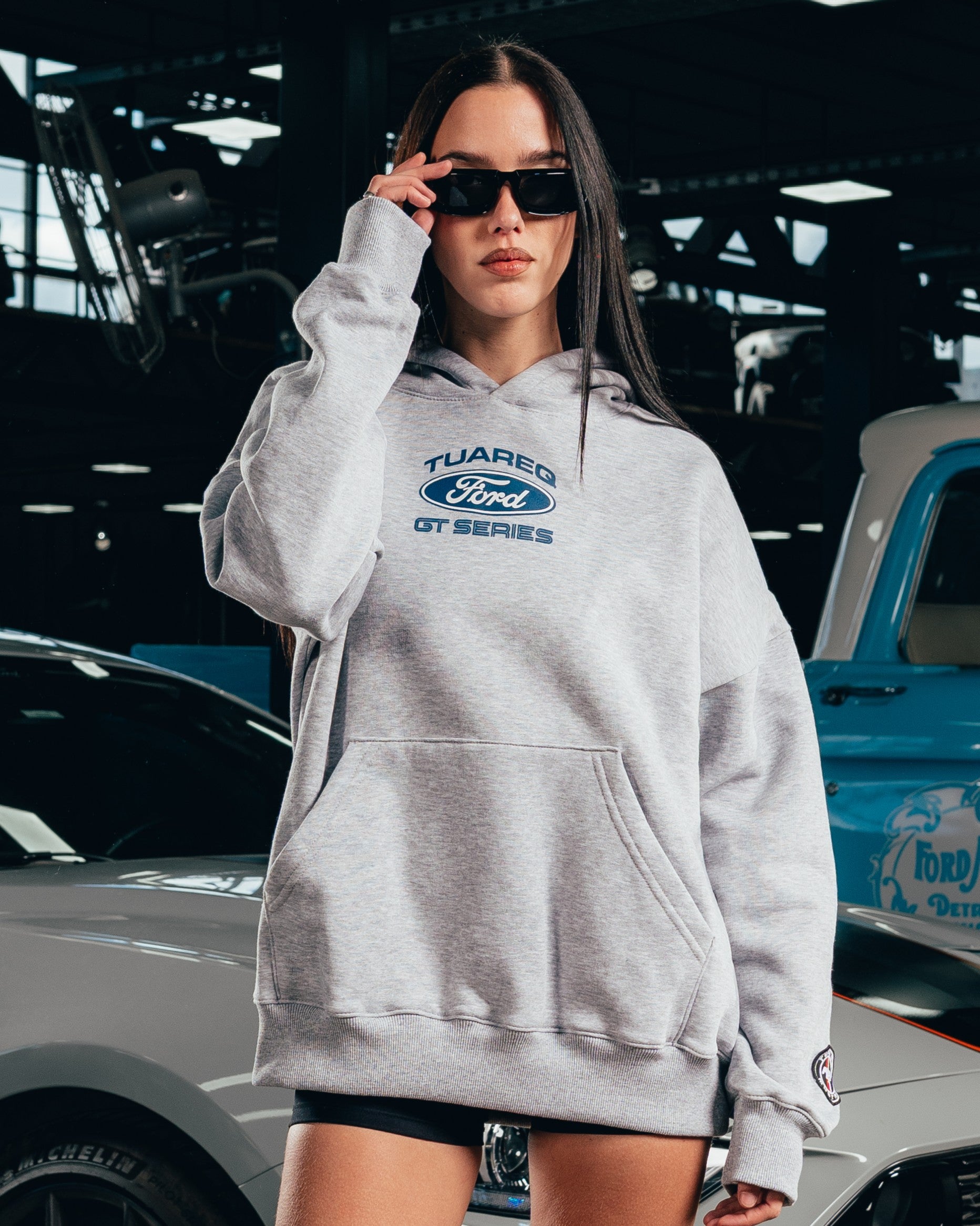 HOODIE EXTRAHEAVY [ FORD ] LOGO GREY