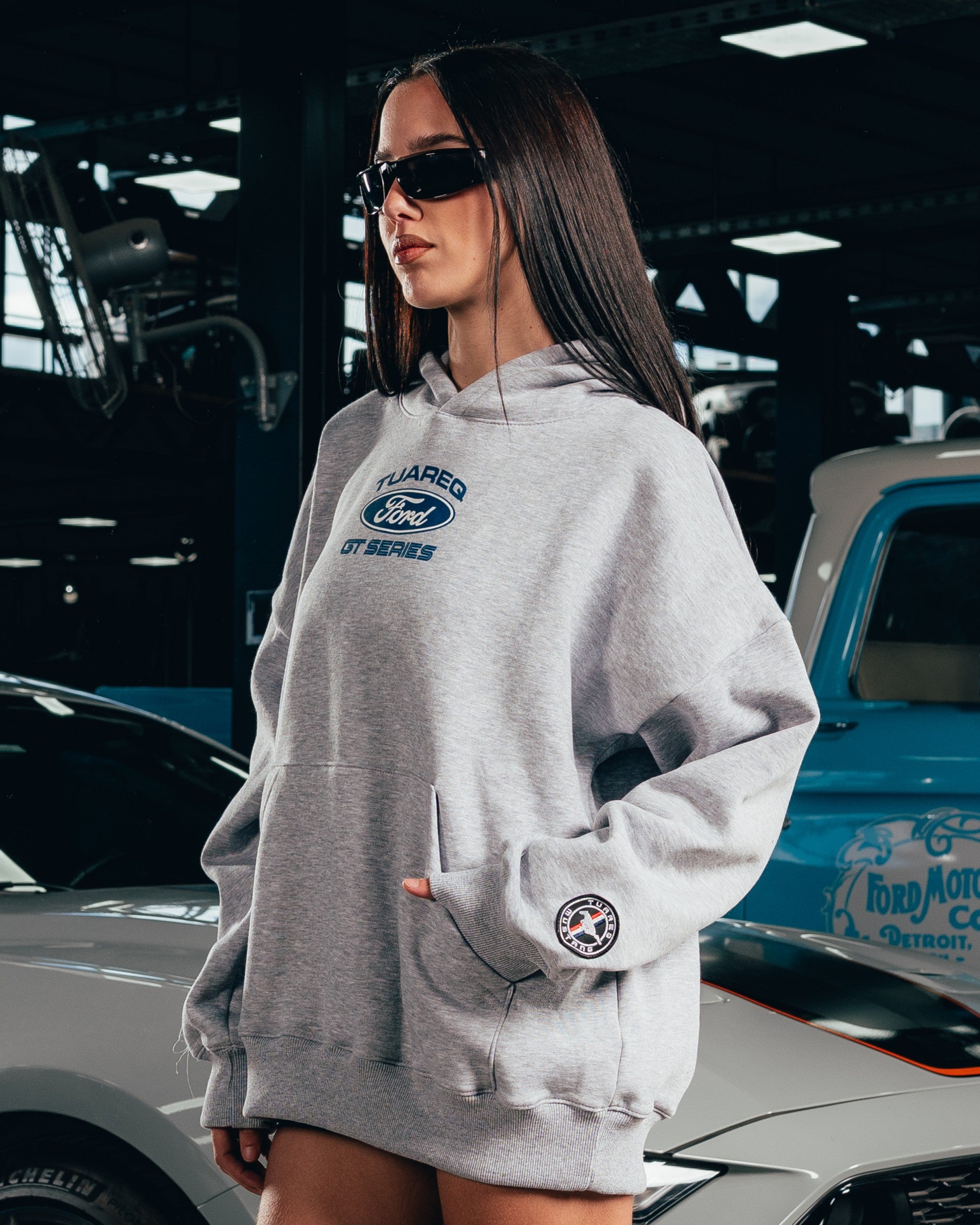 HOODIE EXTRAHEAVY [ FORD ] LOGO GREY
