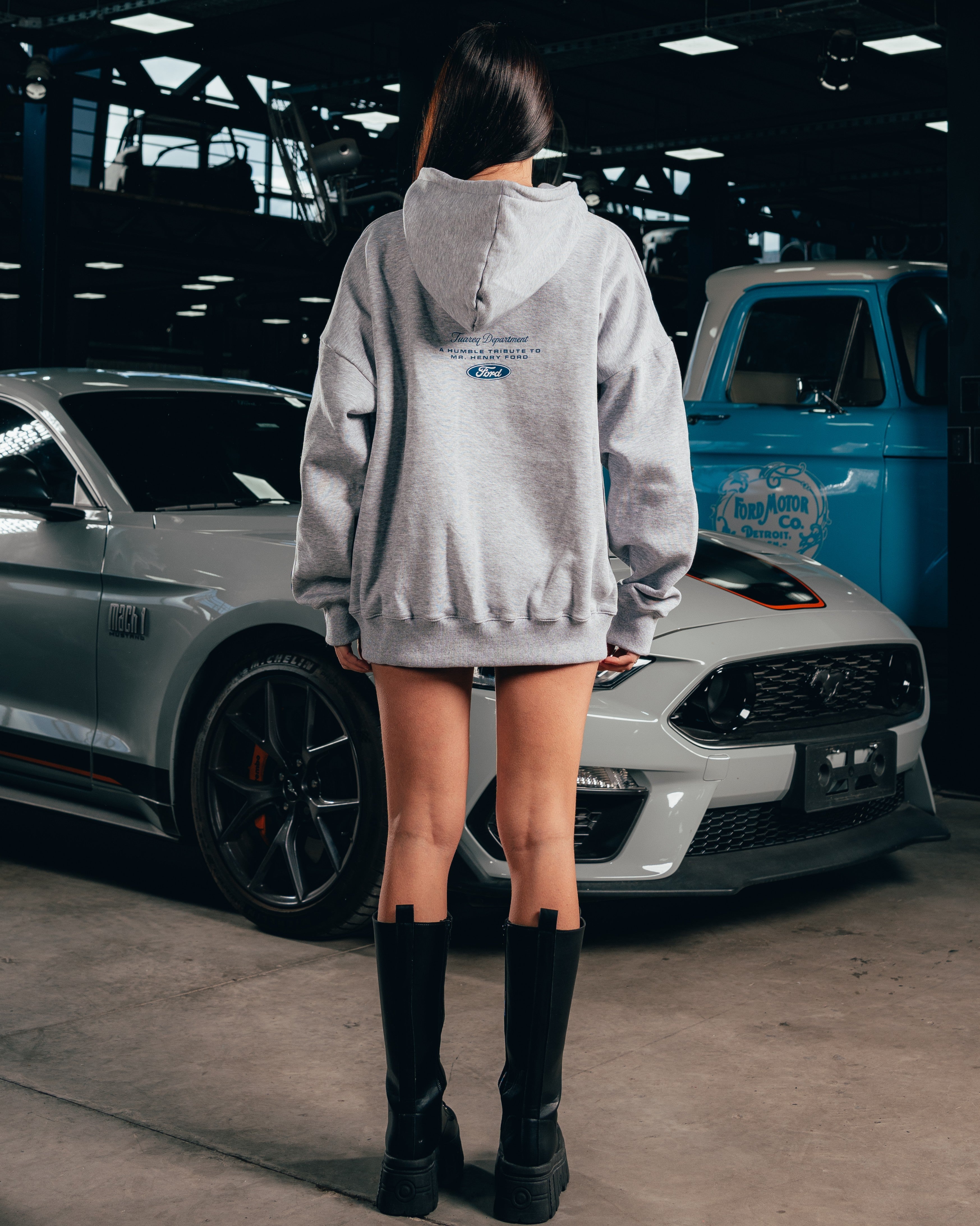 HOODIE EXTRAHEAVY [ FORD ] LOGO GREY