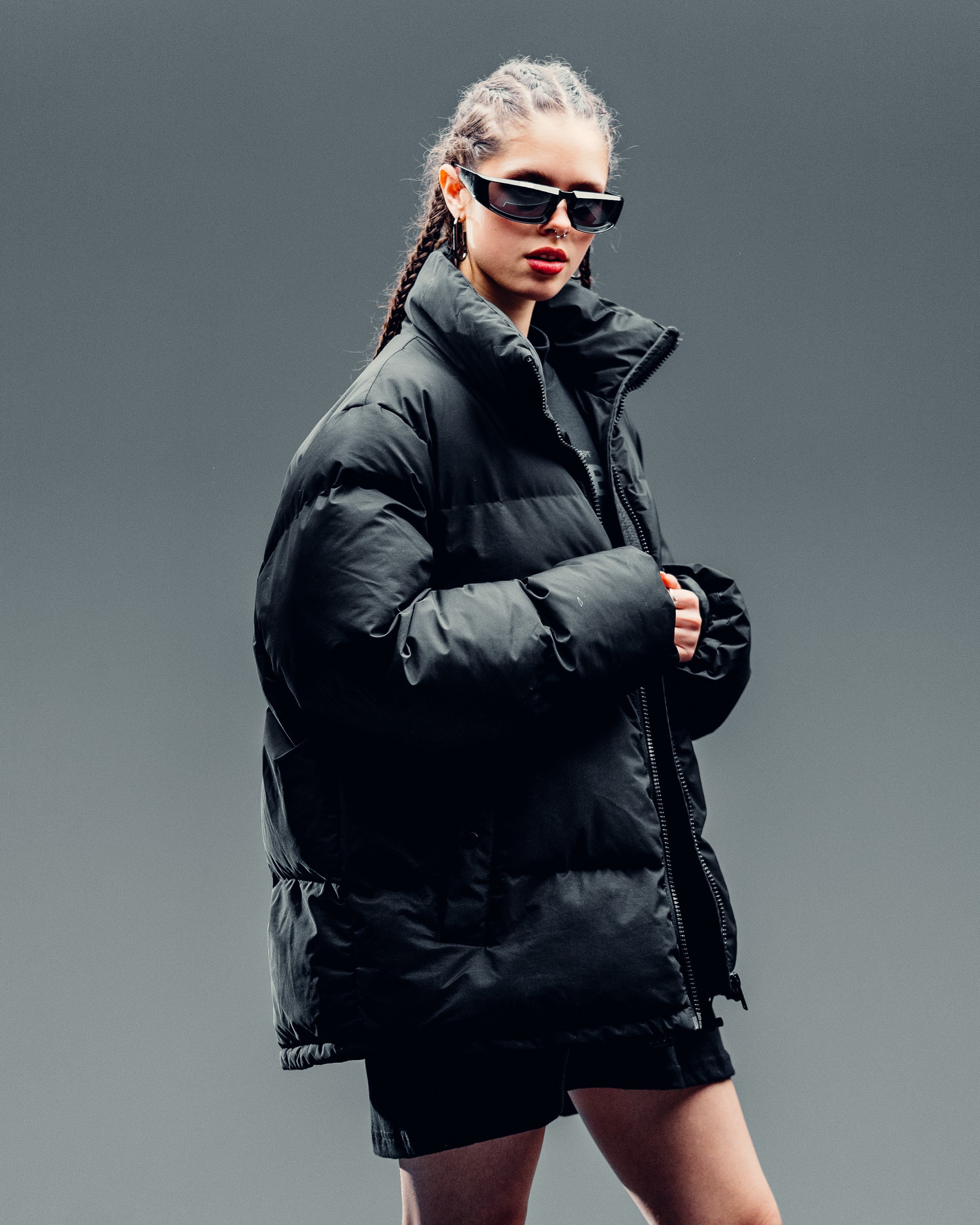 CAMPERA SEMIPUFFER [ B2B ] BLACK