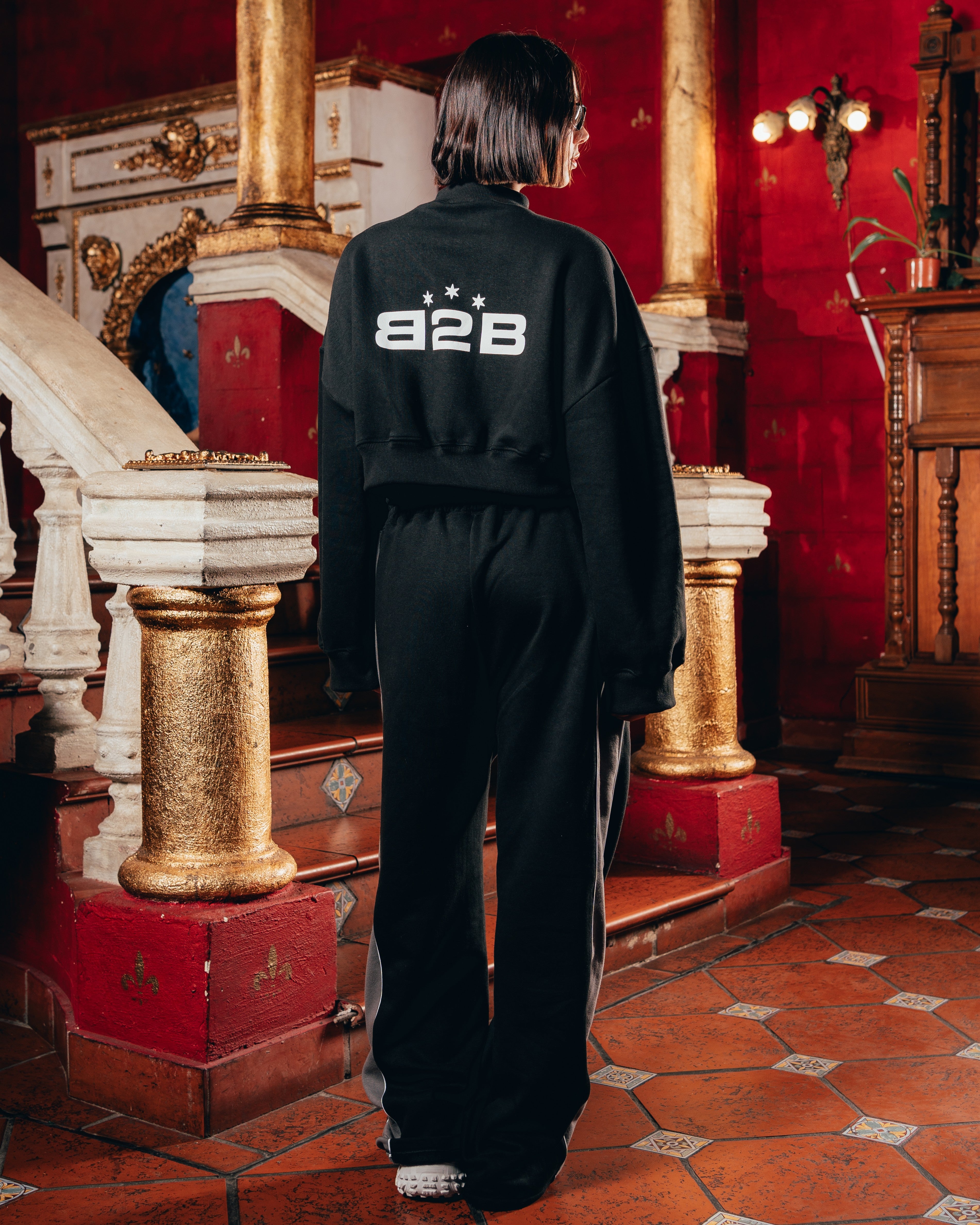 CROP MANGA LARGA [ B2B ] BLACK