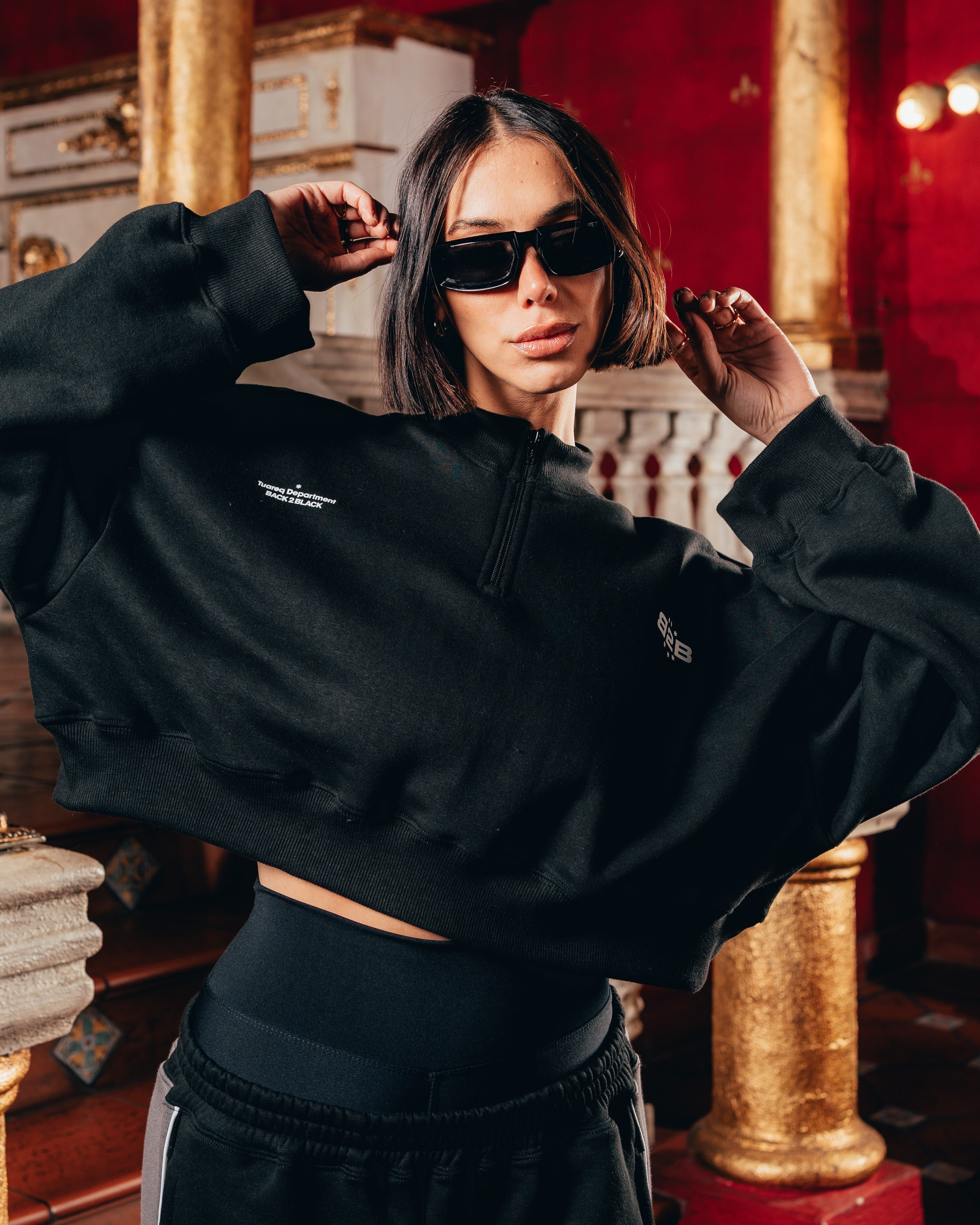 CROP MANGA LARGA [ B2B ] BLACK