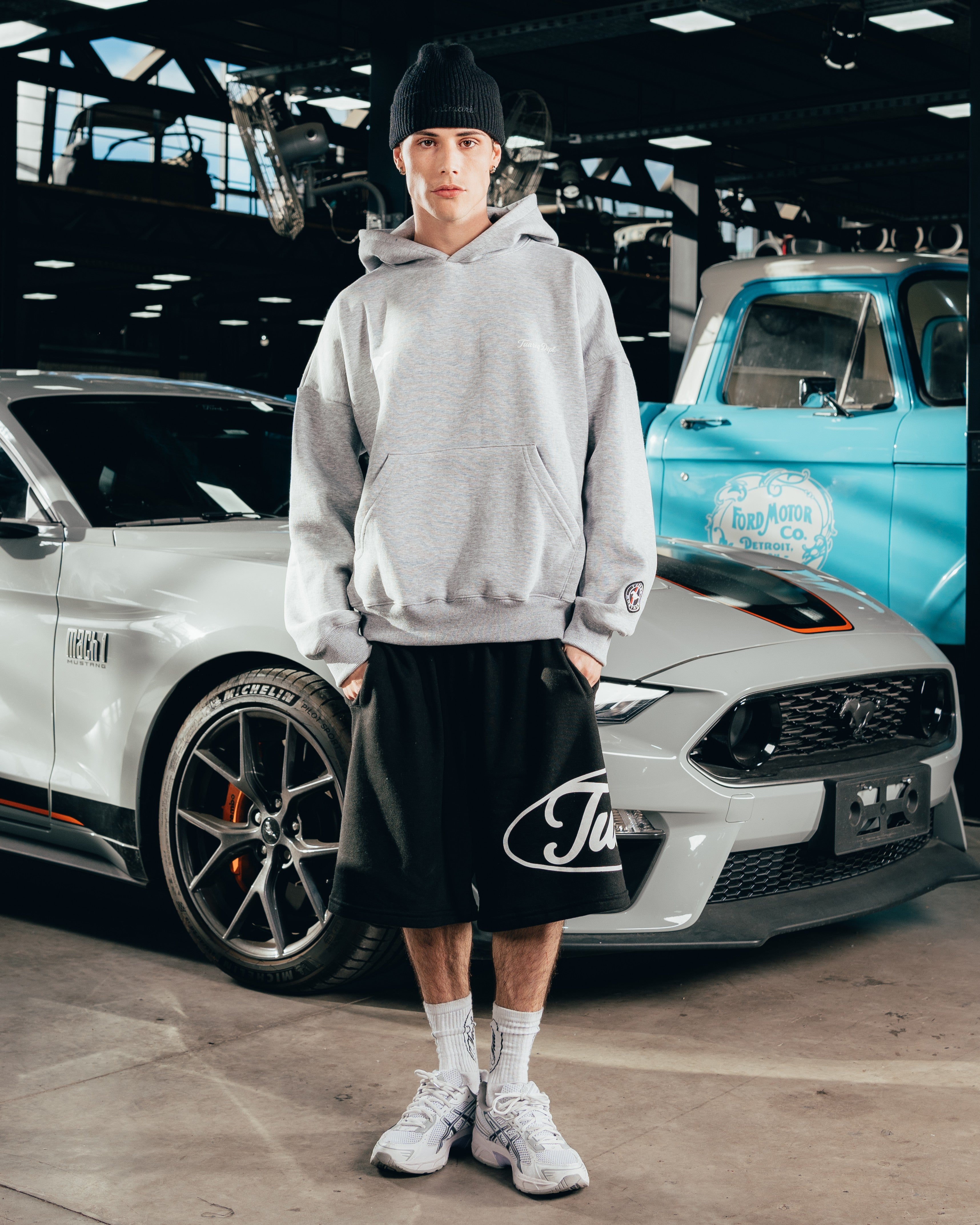 HOODIE EXTRAHEAVY [ FORD ] MUSTANG GREY