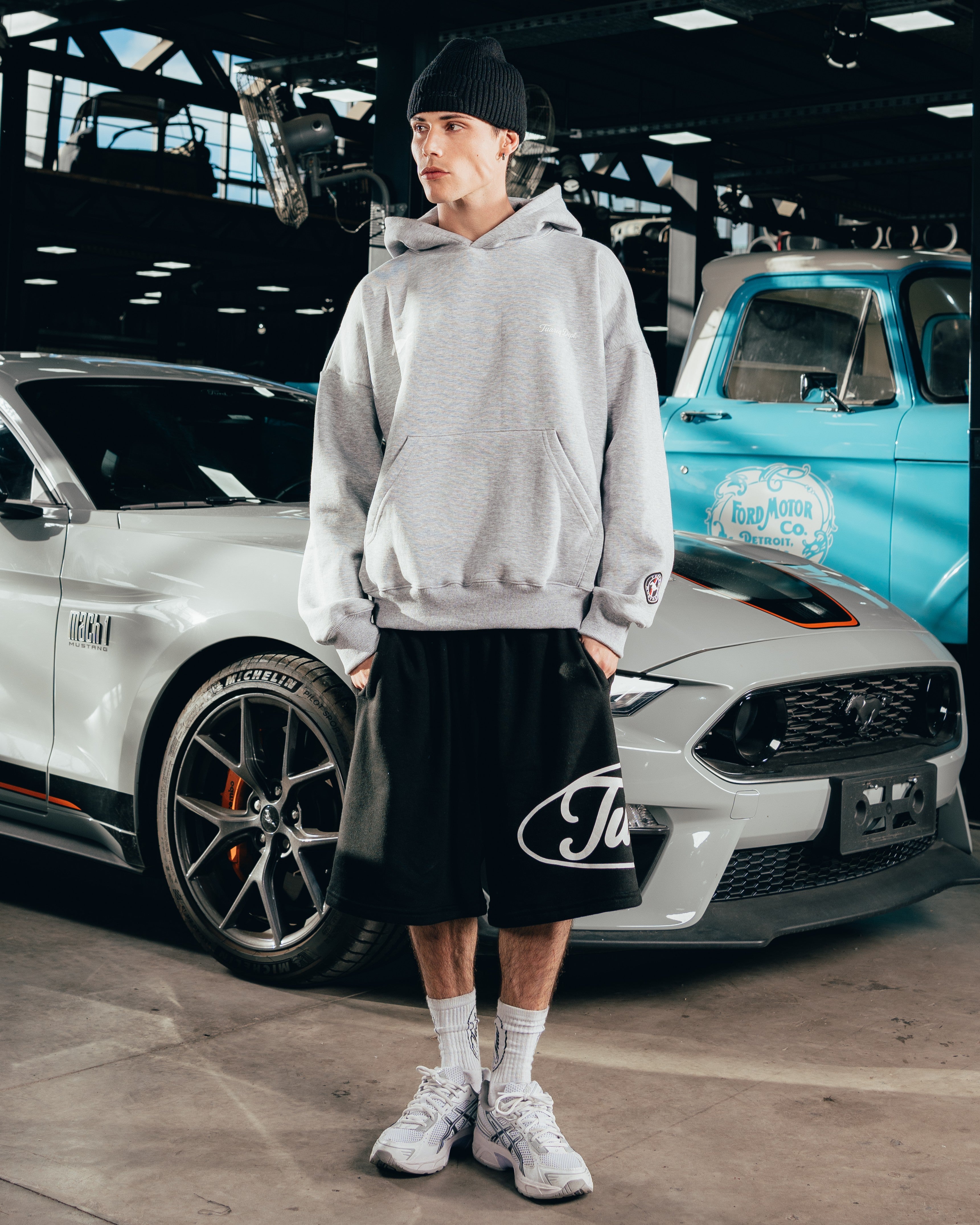 HOODIE EXTRAHEAVY [ FORD ] MUSTANG GREY
