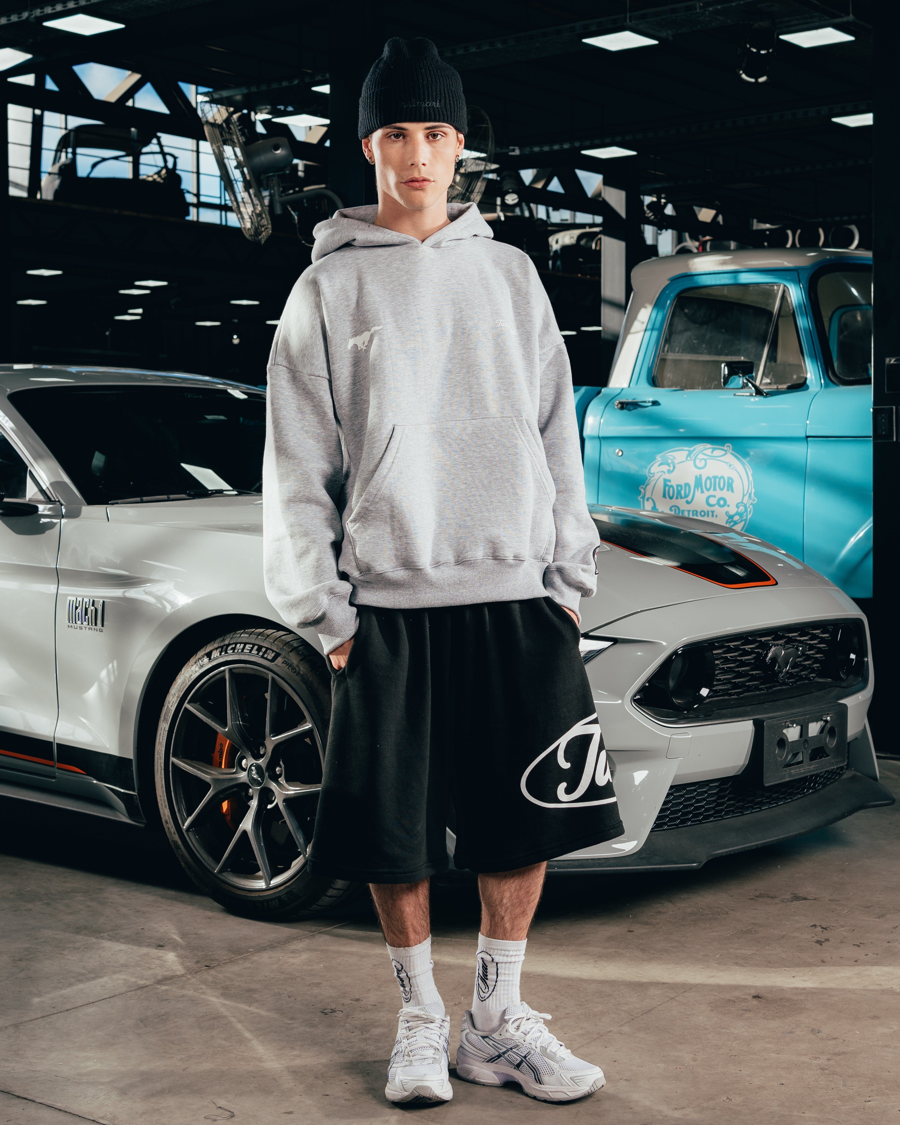 HOODIE EXTRAHEAVY [ FORD ] MUSTANG GREY