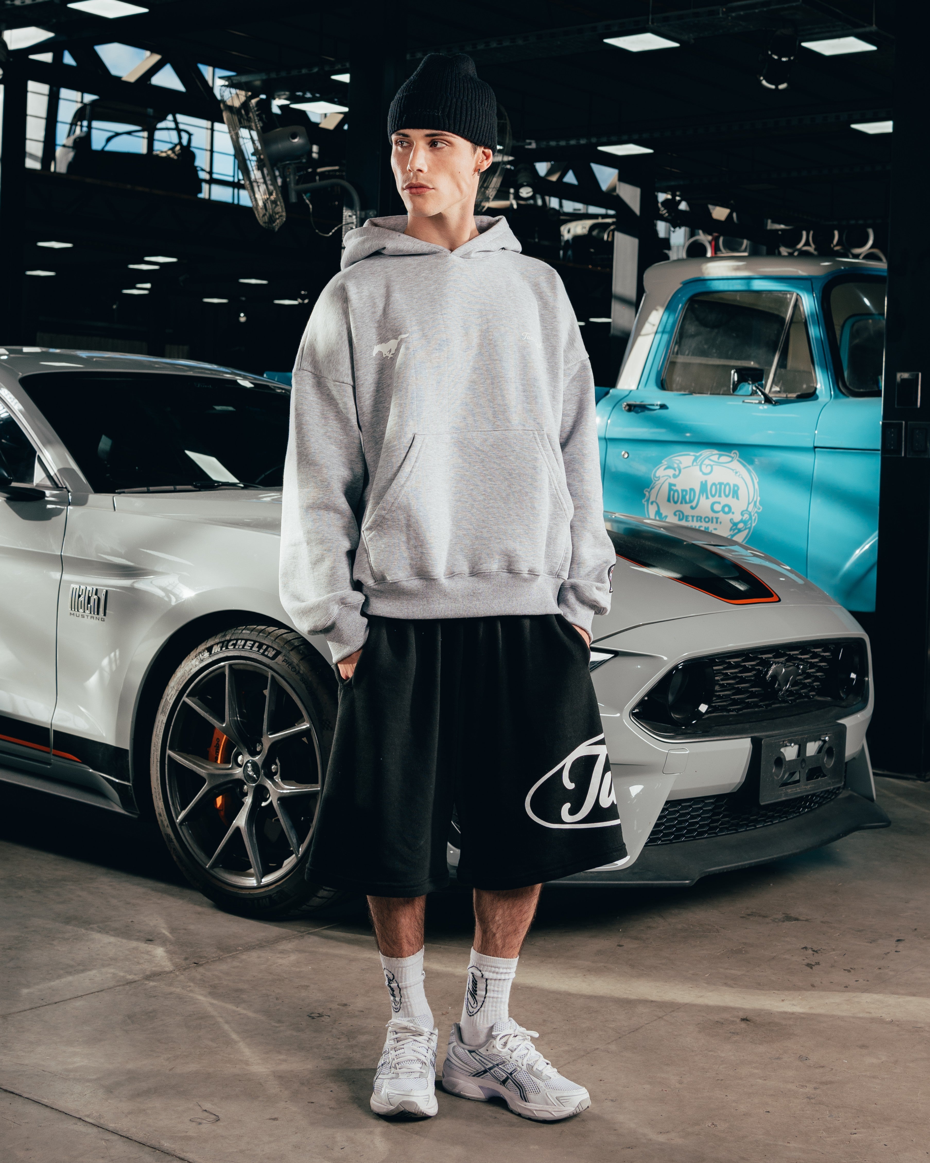 HOODIE EXTRAHEAVY [ FORD ] MUSTANG GREY