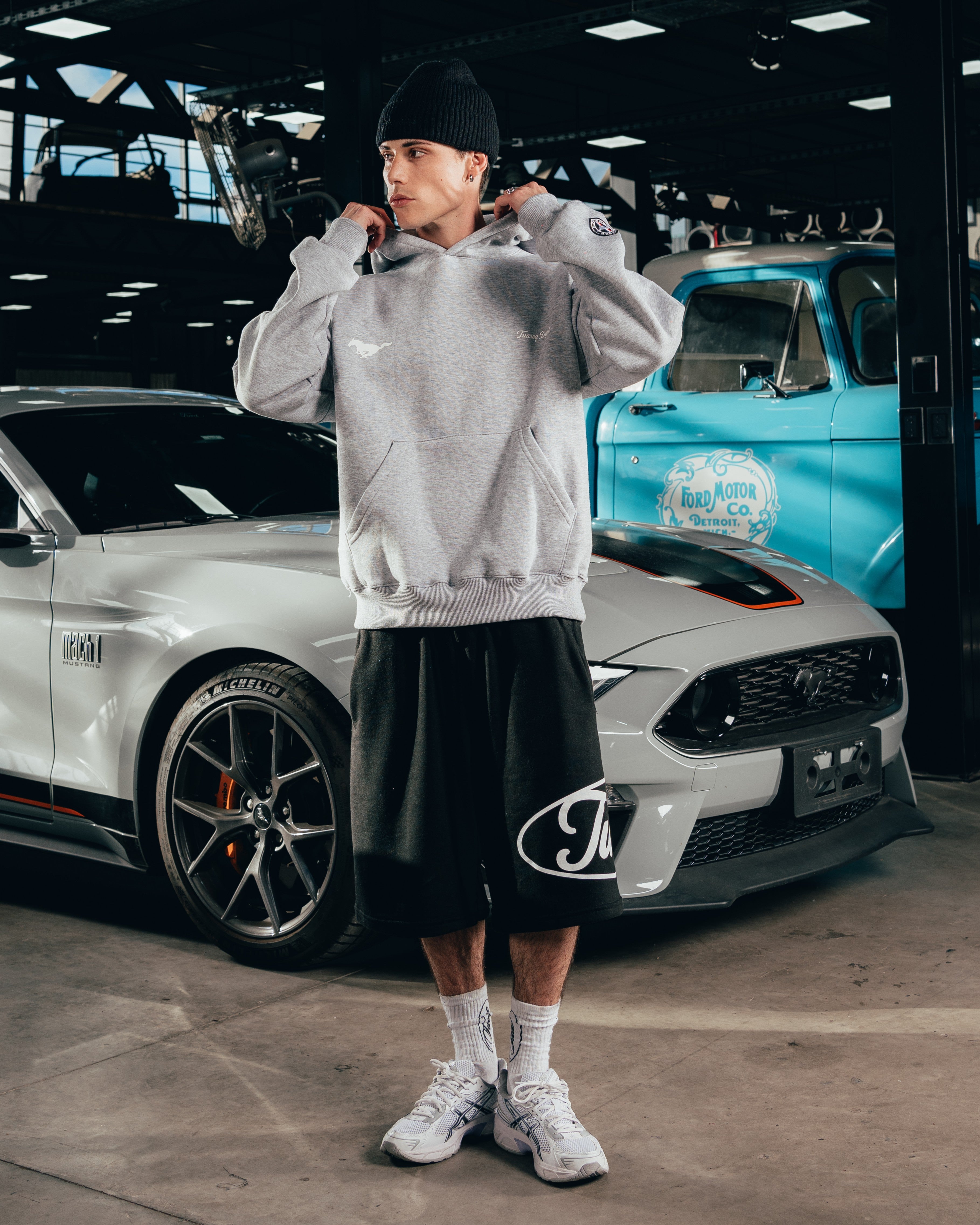 HOODIE EXTRAHEAVY [ FORD ] MUSTANG GREY