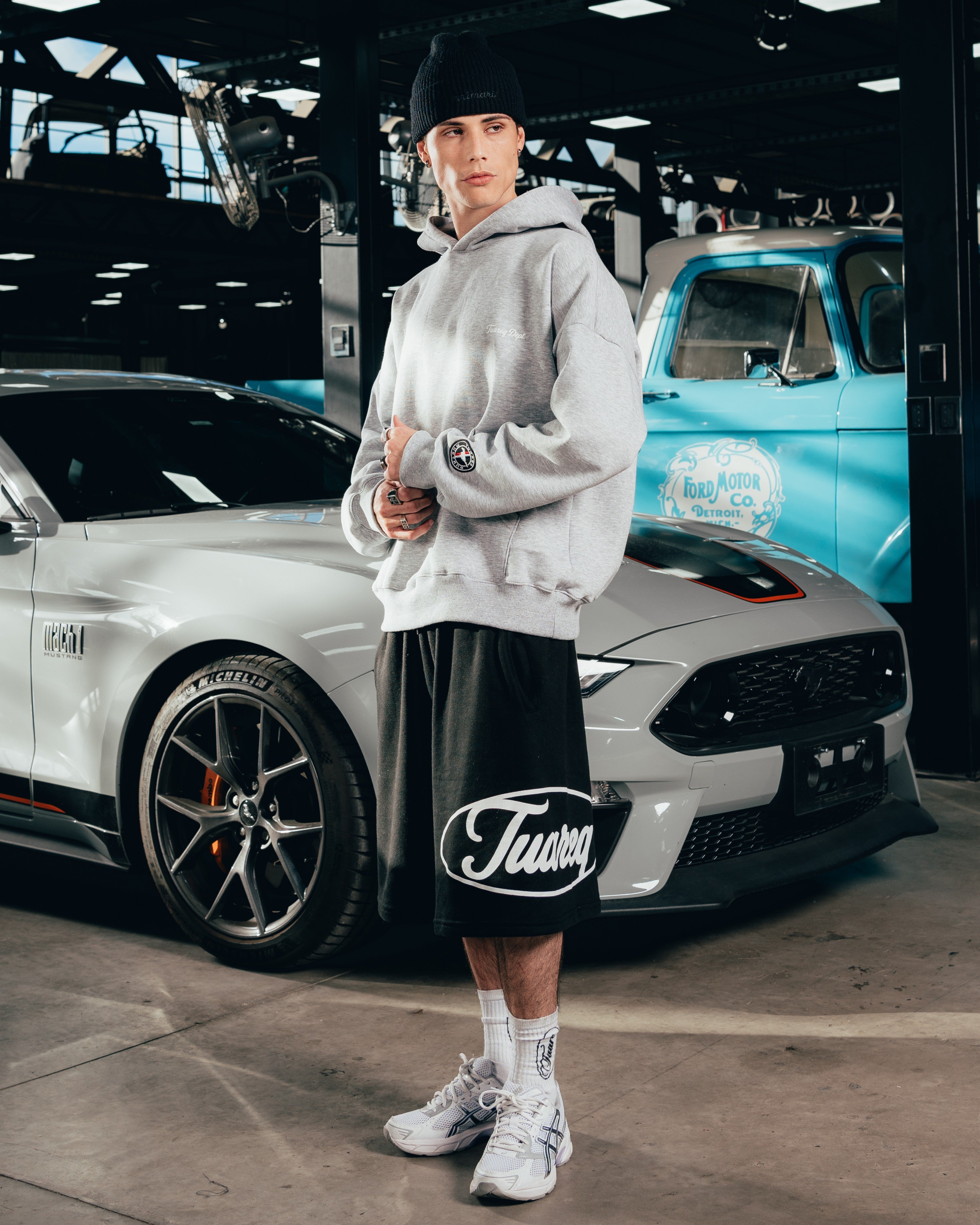 HOODIE EXTRAHEAVY [ FORD ] MUSTANG GREY