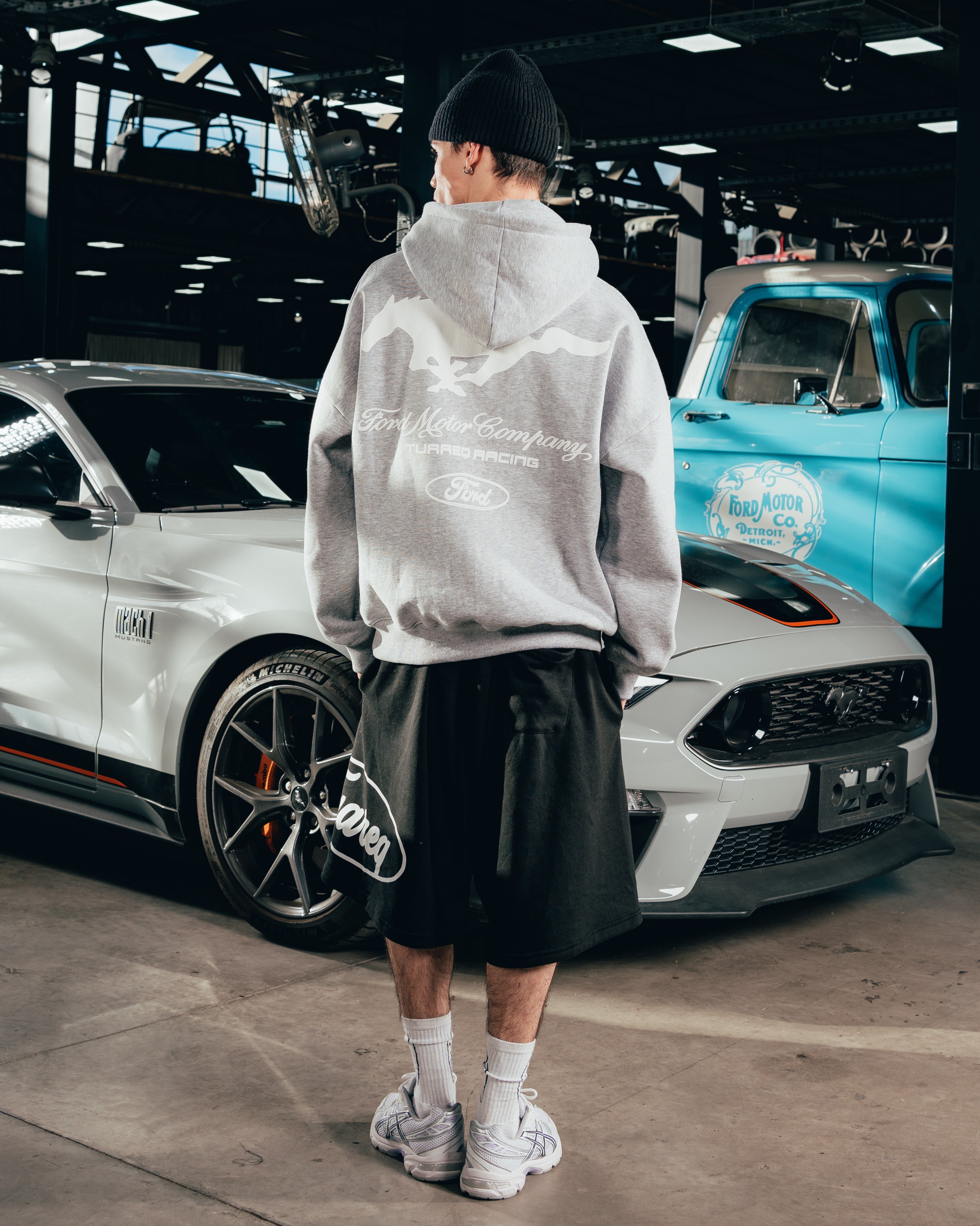 HOODIE EXTRAHEAVY [ FORD ] MUSTANG GREY