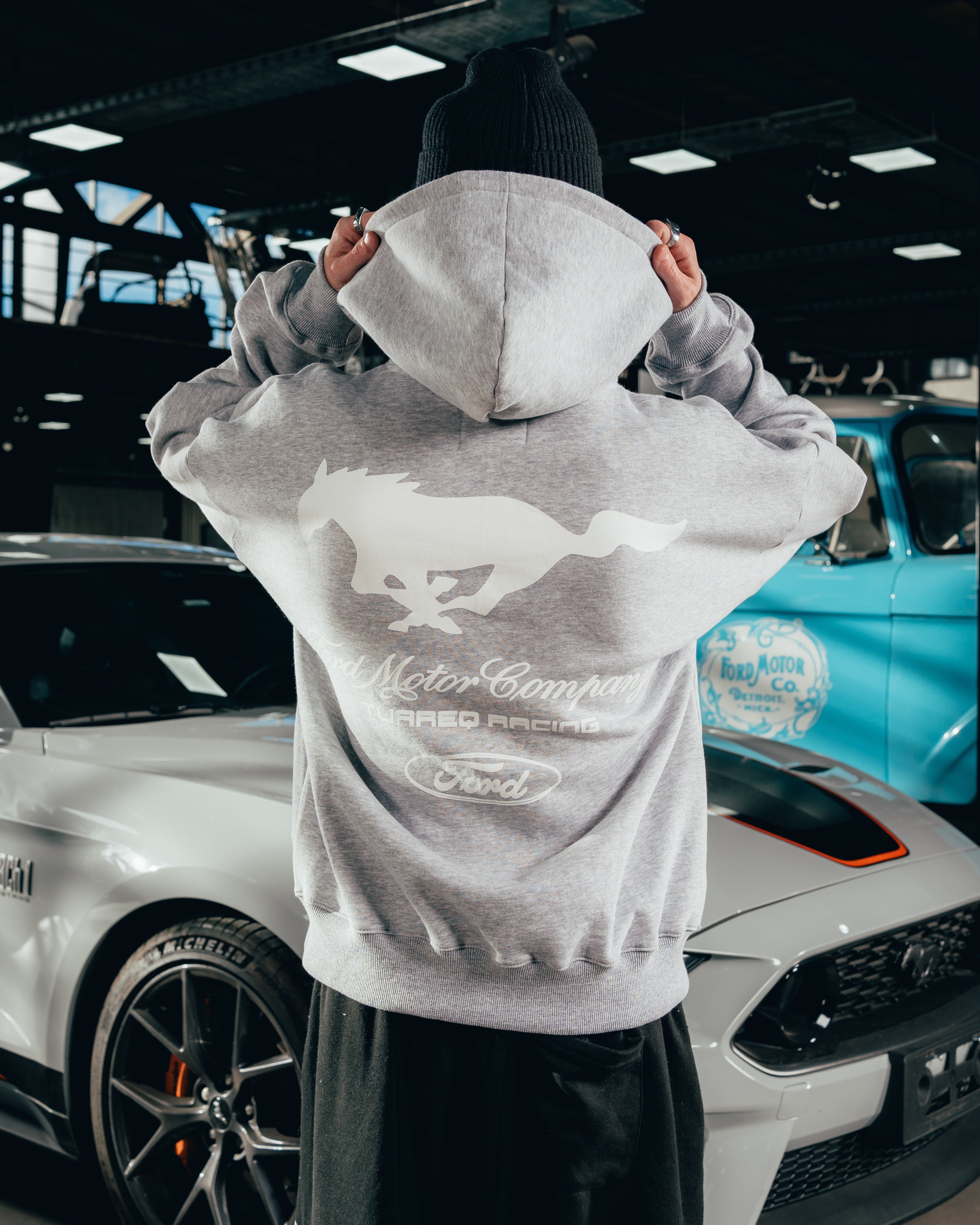 HOODIE EXTRAHEAVY [ FORD ] MUSTANG GREY