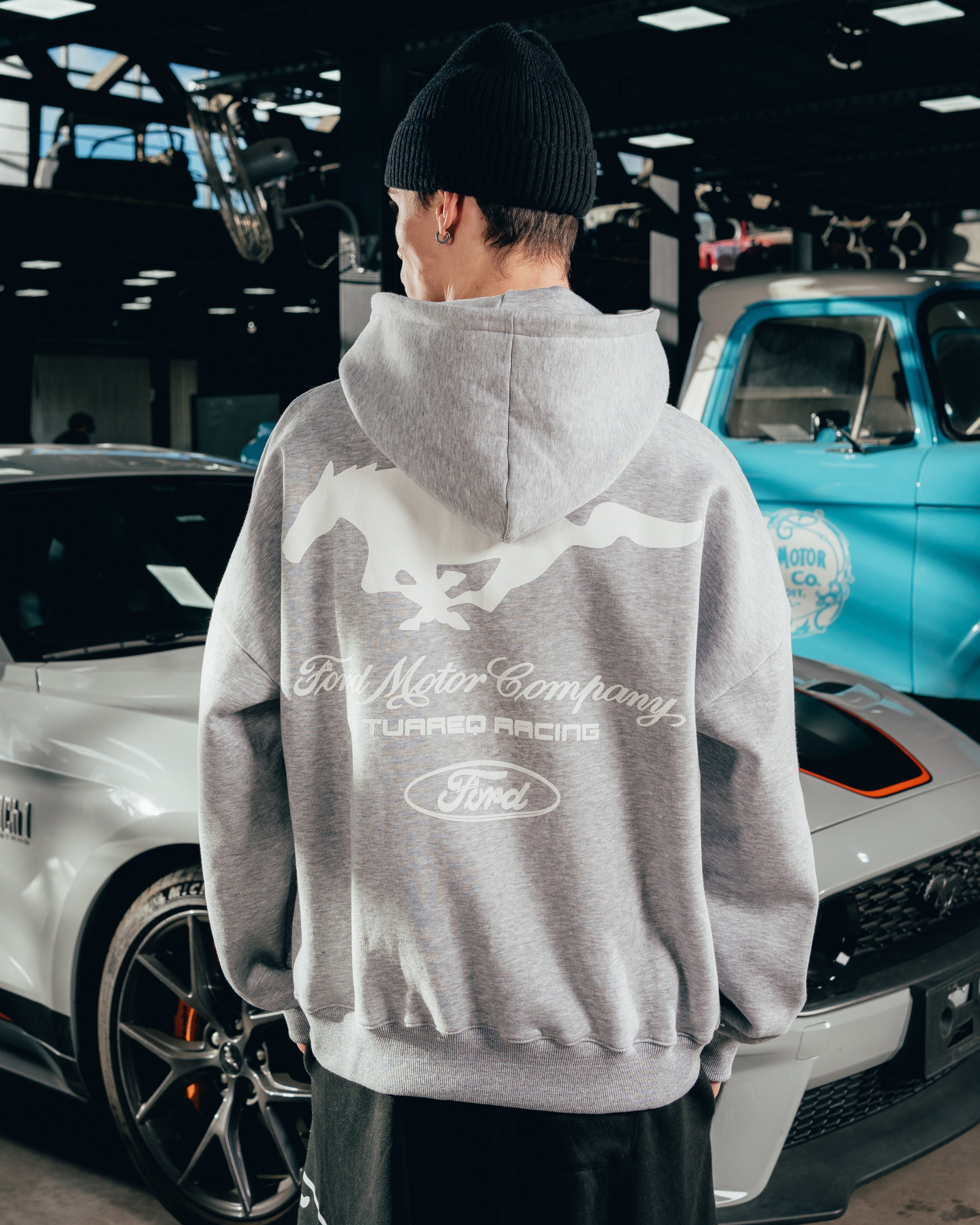 HOODIE EXTRAHEAVY [ FORD ] MUSTANG GREY