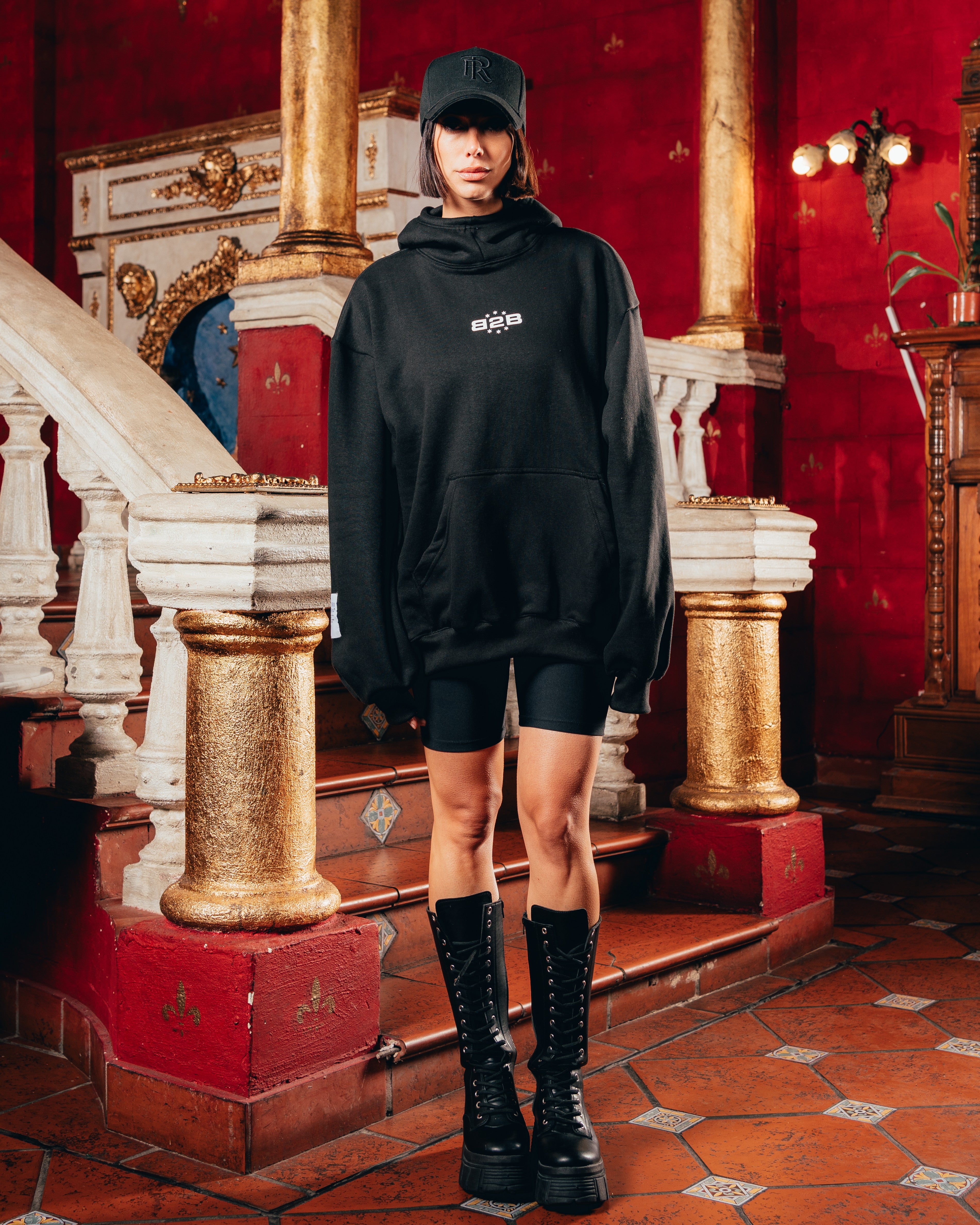 HOODIE OVERSIZED PESADO [ B2B ] BLACK
