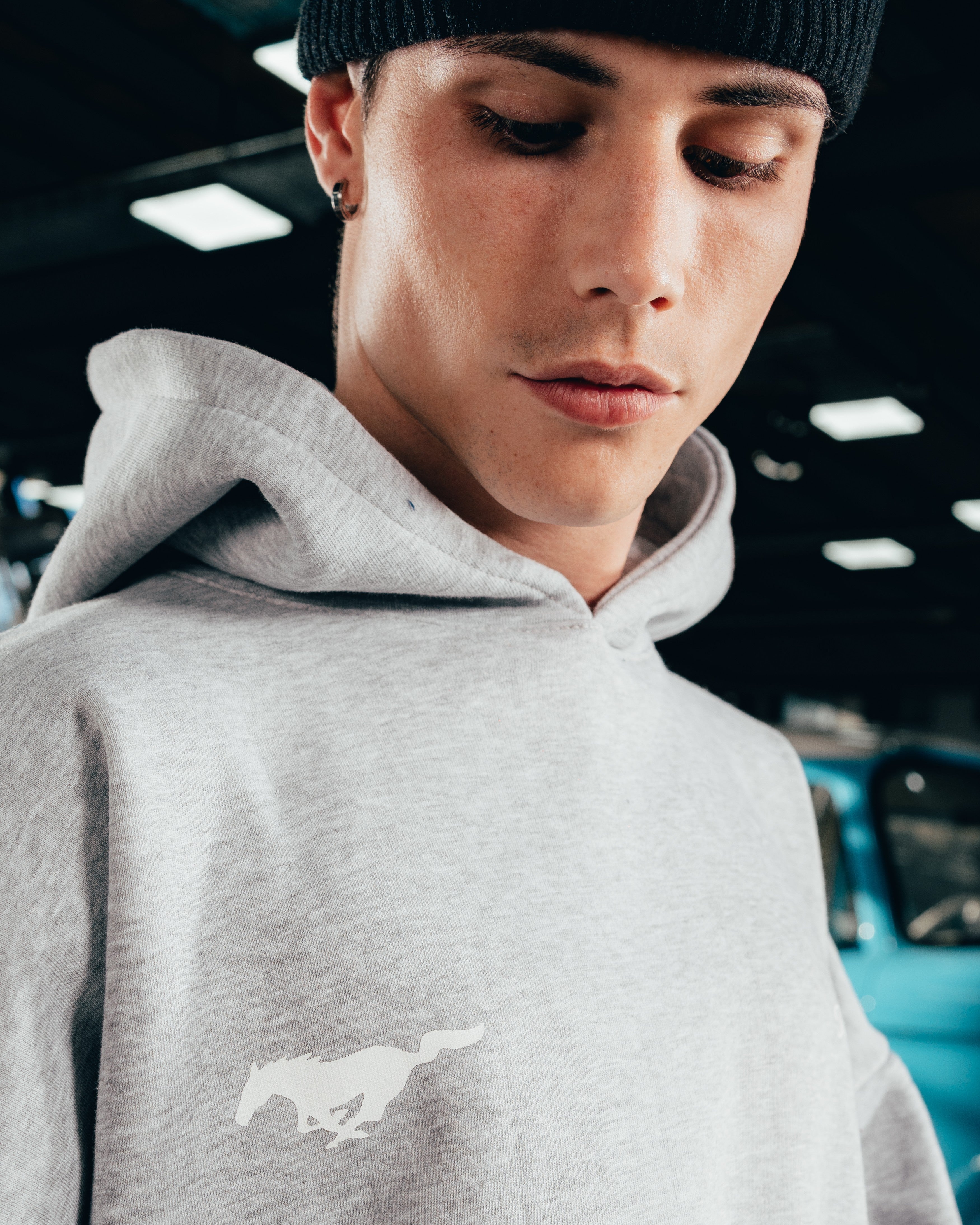 HOODIE EXTRAHEAVY [ FORD ] MUSTANG GREY