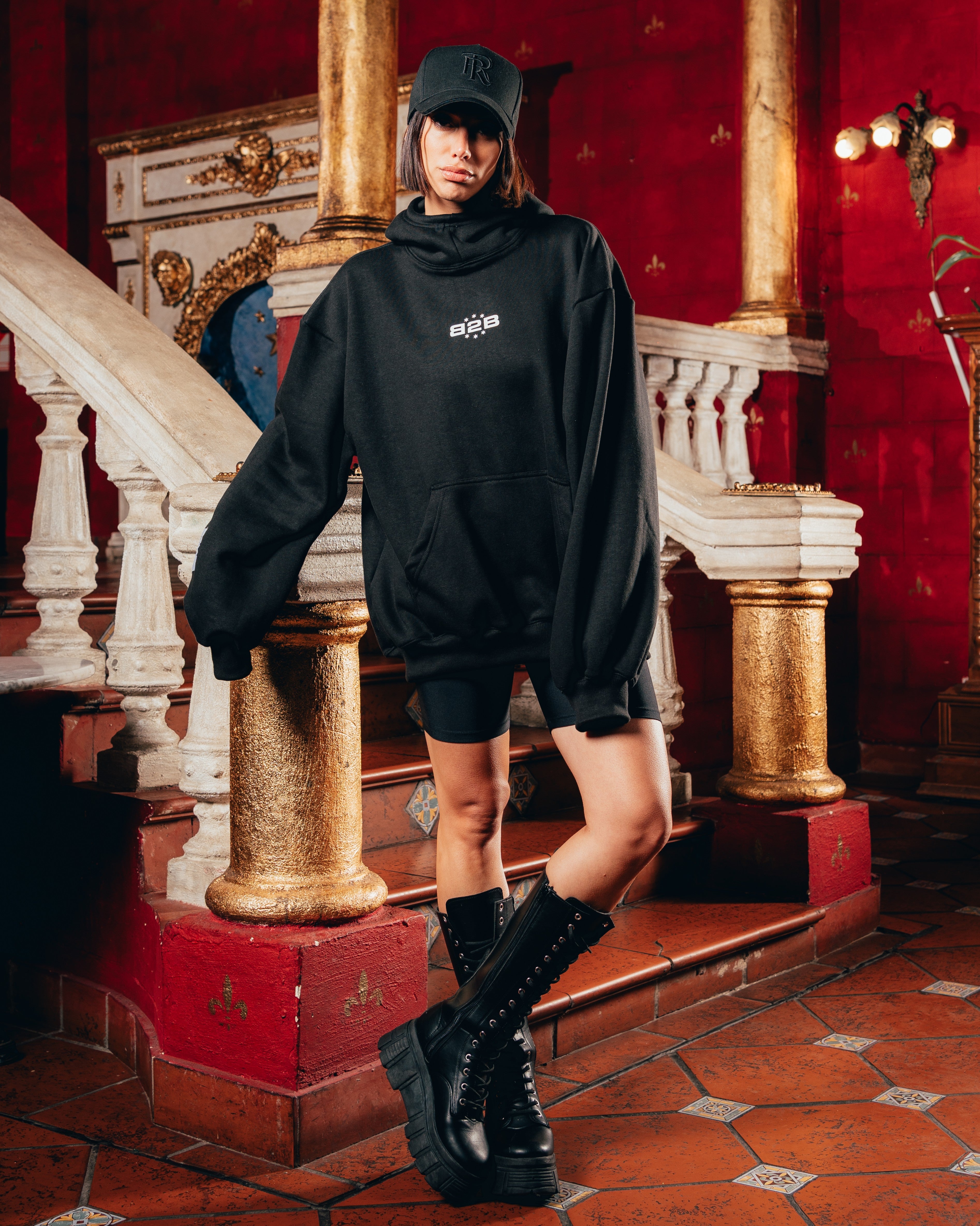 HOODIE OVERSIZED PESADO [ B2B ] BLACK
