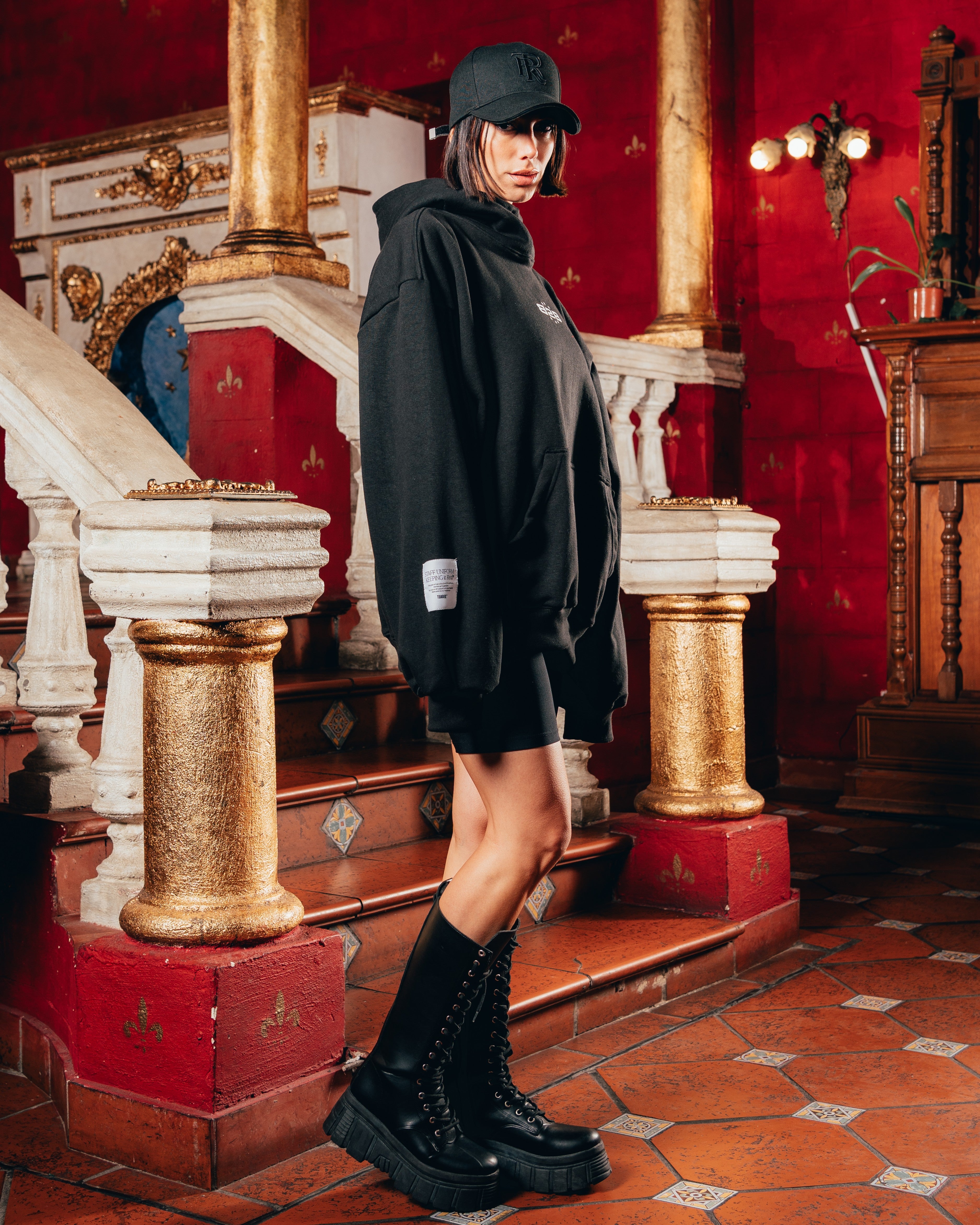 HOODIE OVERSIZED PESADO [ B2B ] BLACK