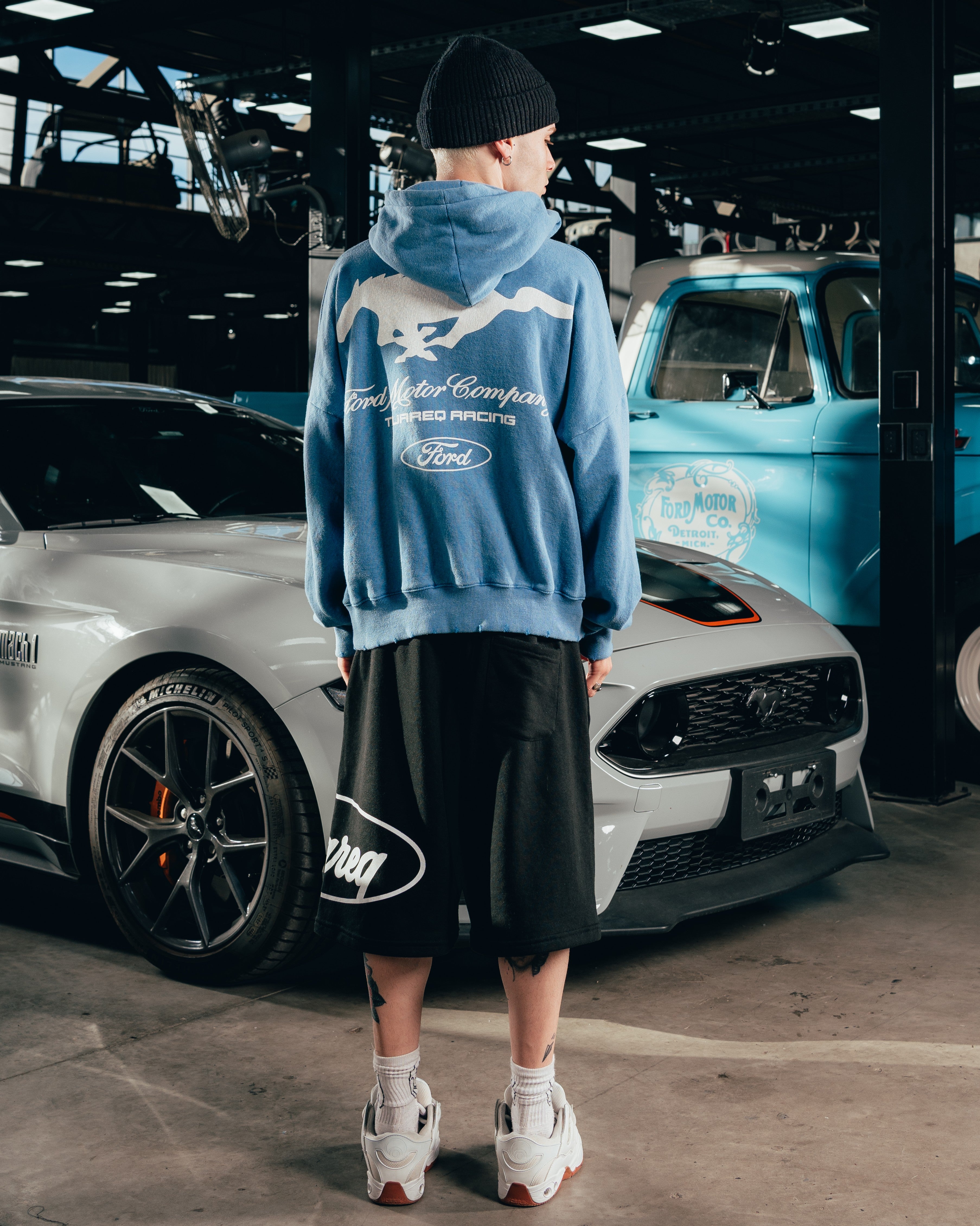 HOODIE EXTRAHEAVY [ FORD ] MUSTANG ACID WASHED