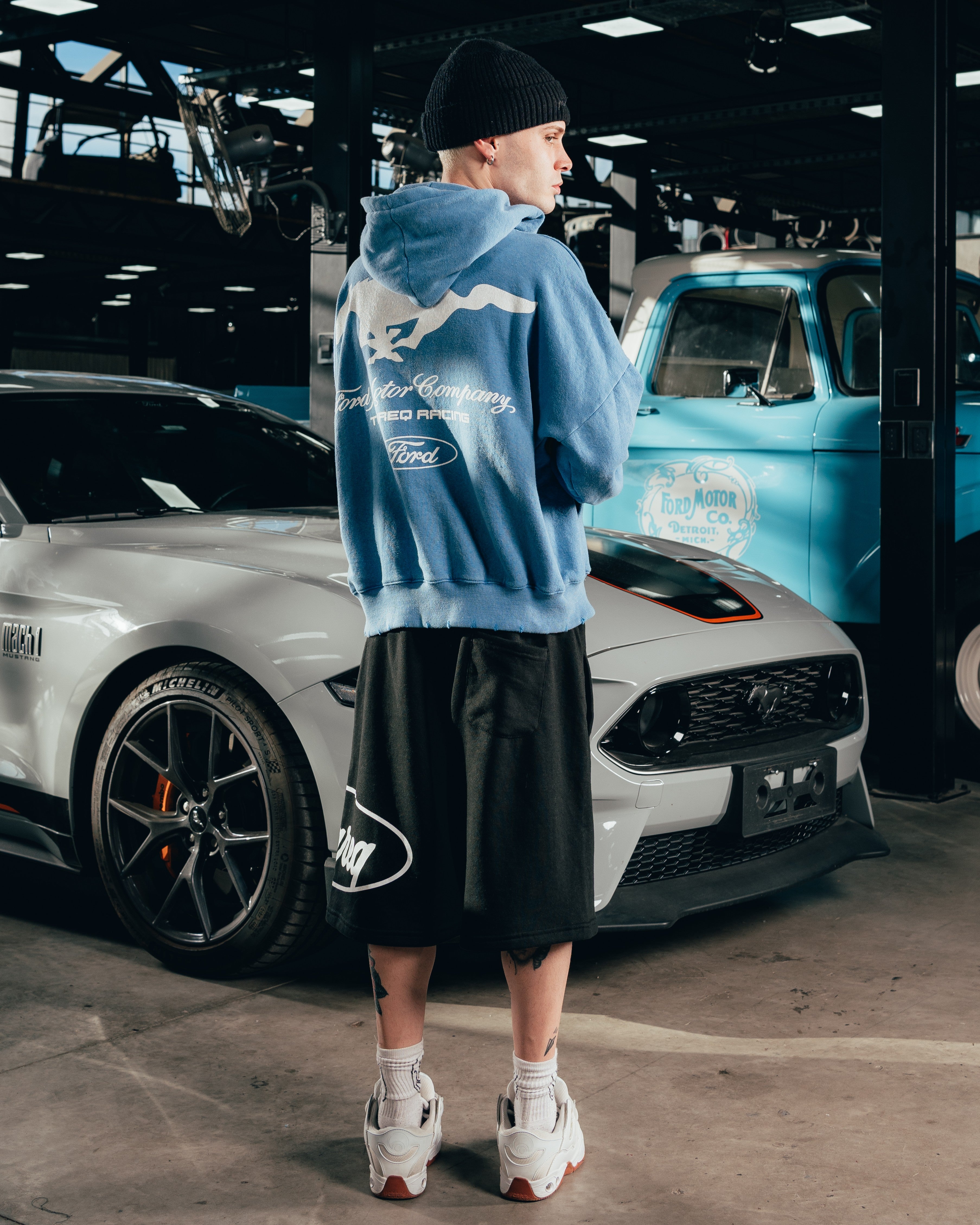 HOODIE EXTRAHEAVY [ FORD ] MUSTANG ACID WASHED