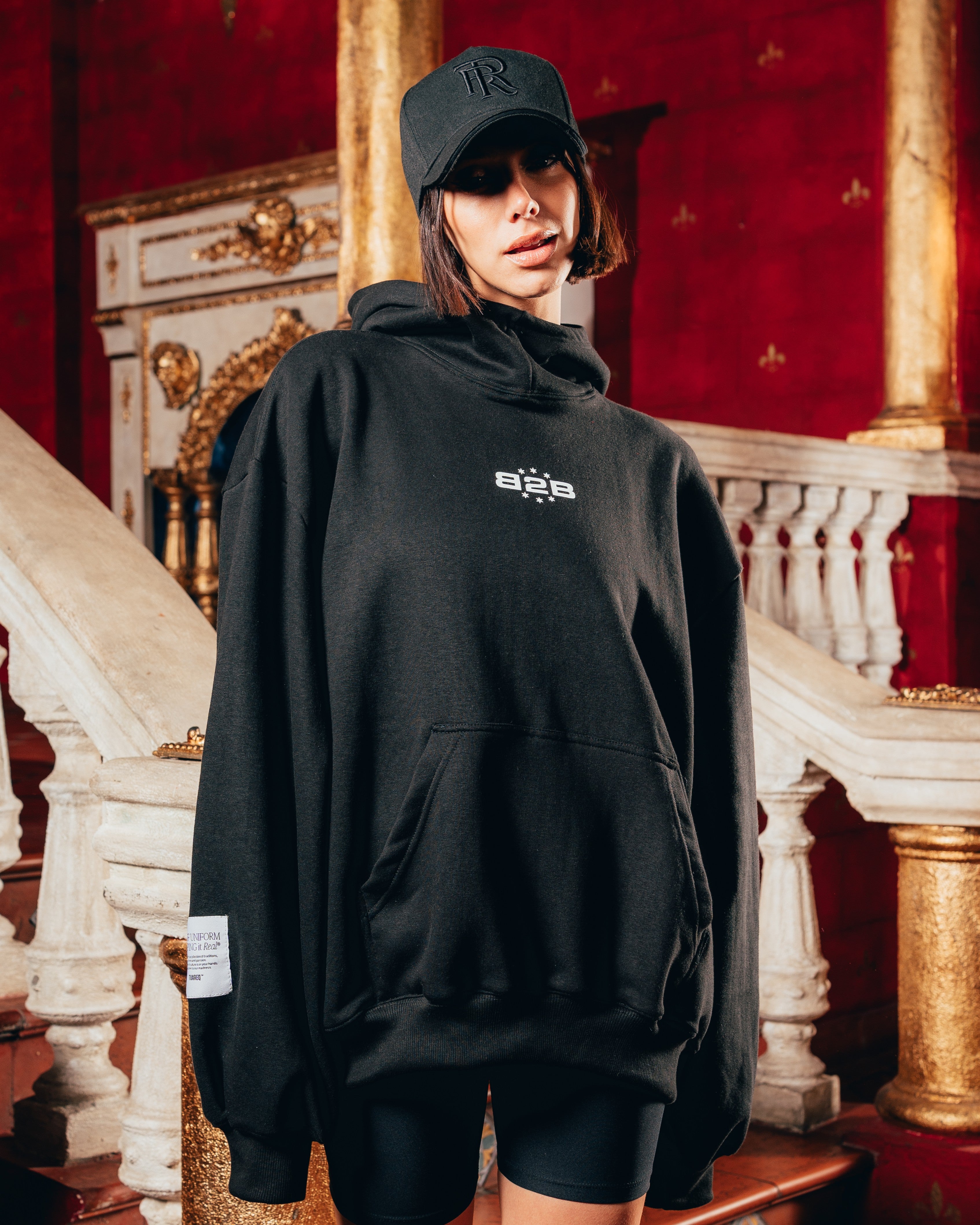 HOODIE OVERSIZED PESADO [ B2B ] BLACK