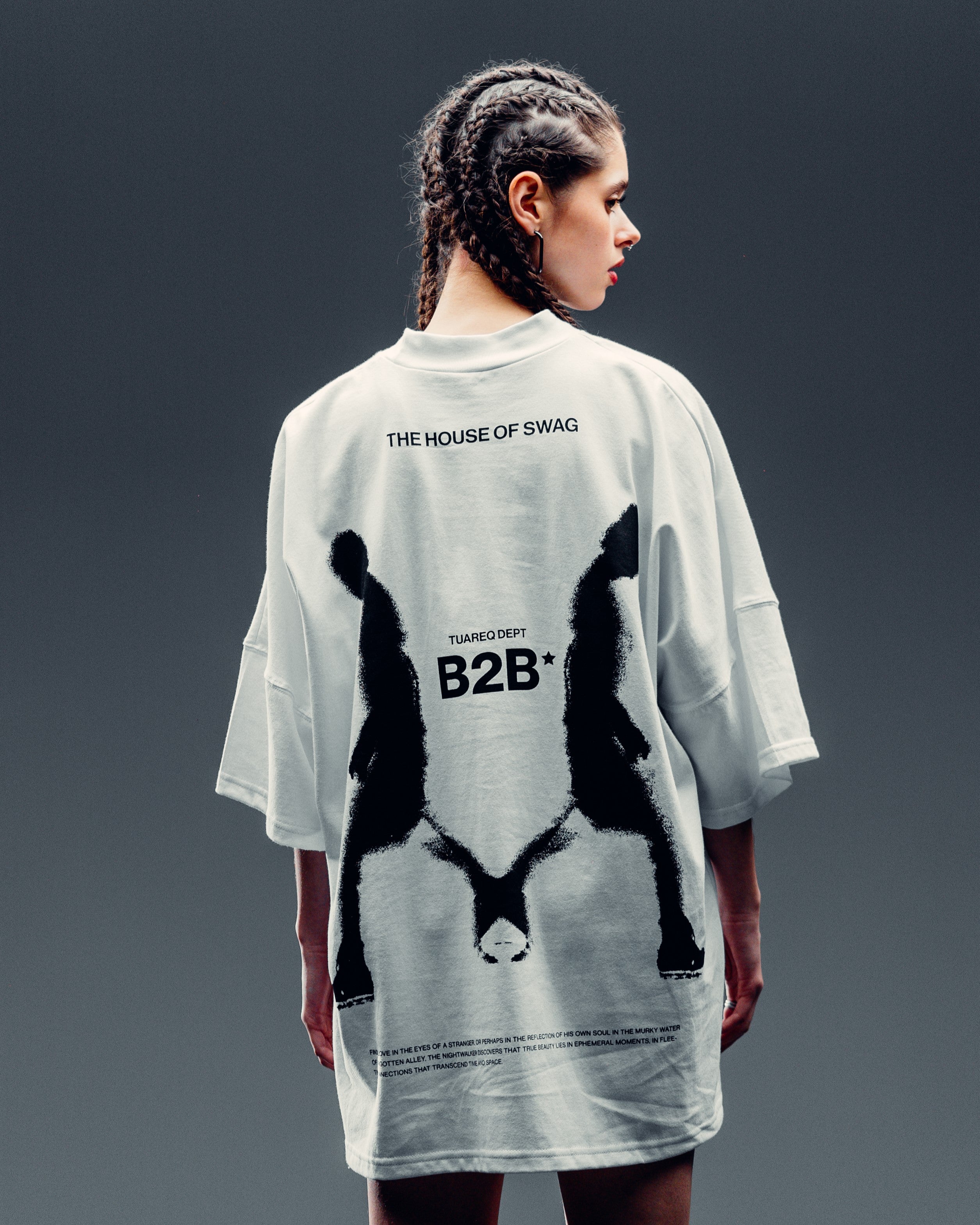 REMERA OVERSIZED [ B2B ] WALKER WHITE