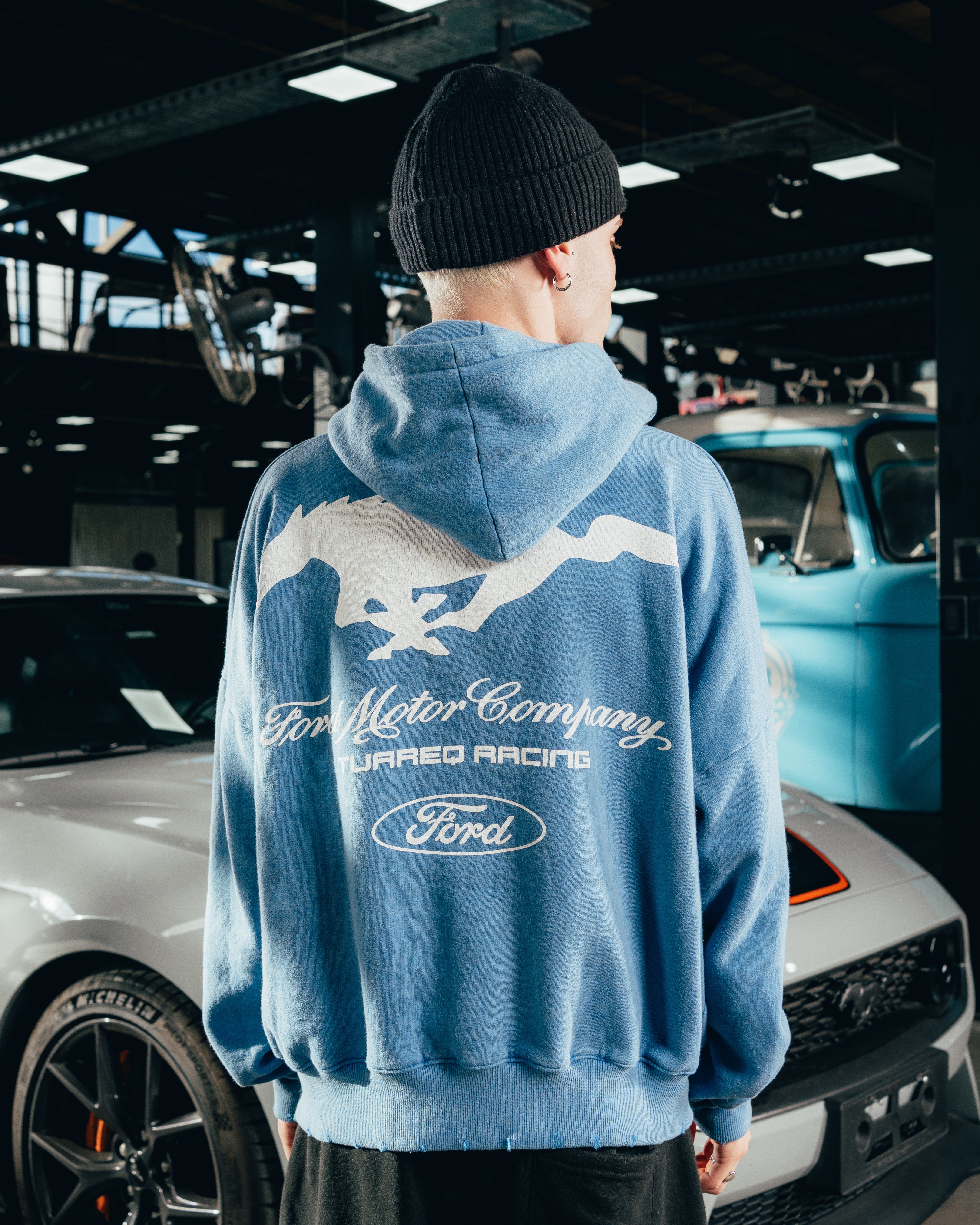 HOODIE EXTRAHEAVY [ FORD ] MUSTANG ACID WASHED