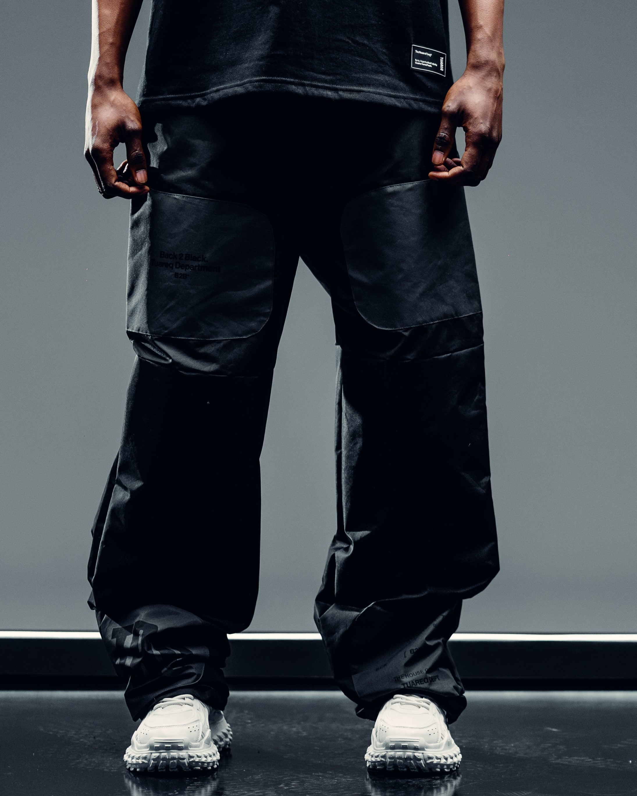 PARACHUTE CARGO PANTS [ B2B ] BLACK & GREY