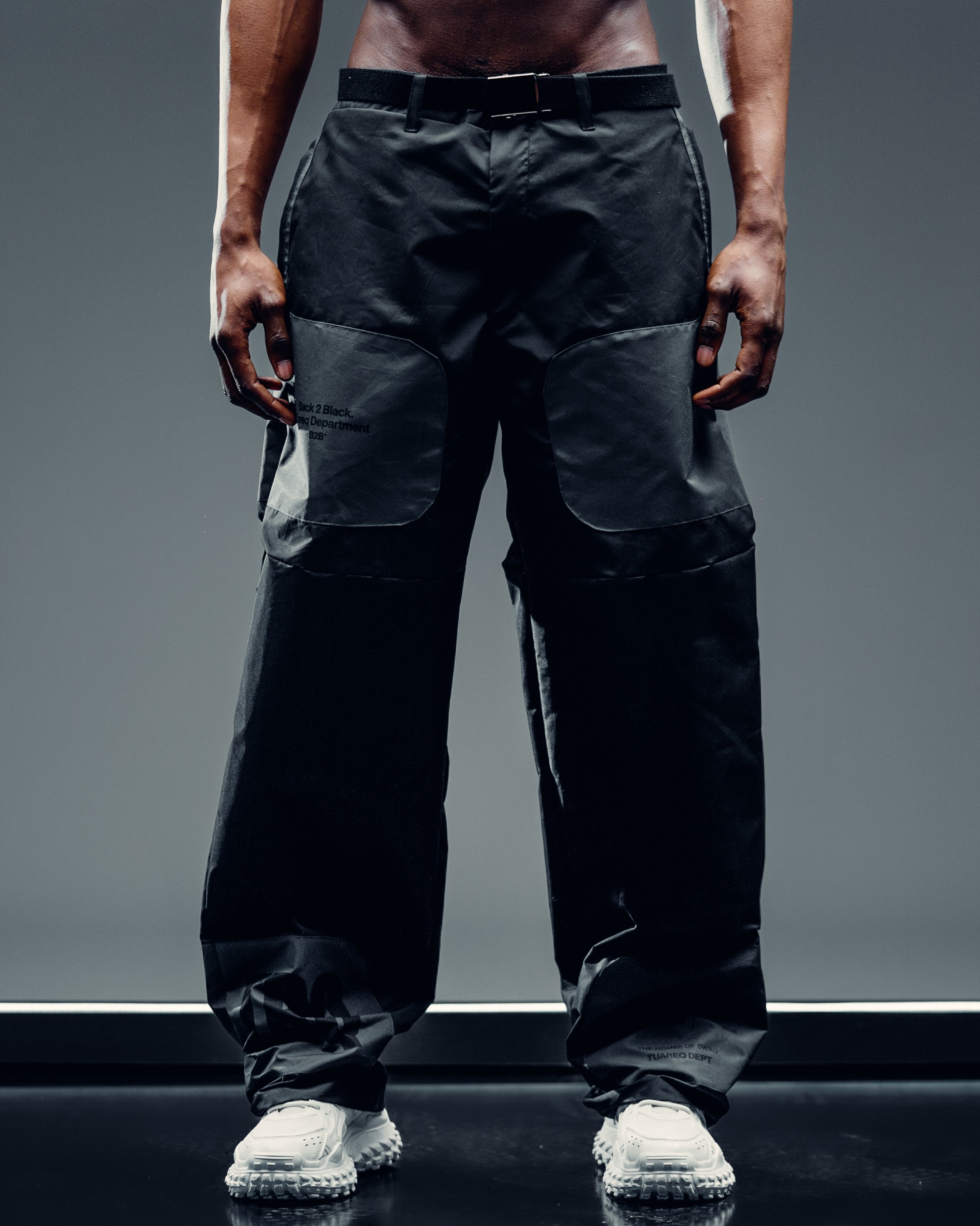 PARACHUTE CARGO PANTS [ B2B ] BLACK & GREY