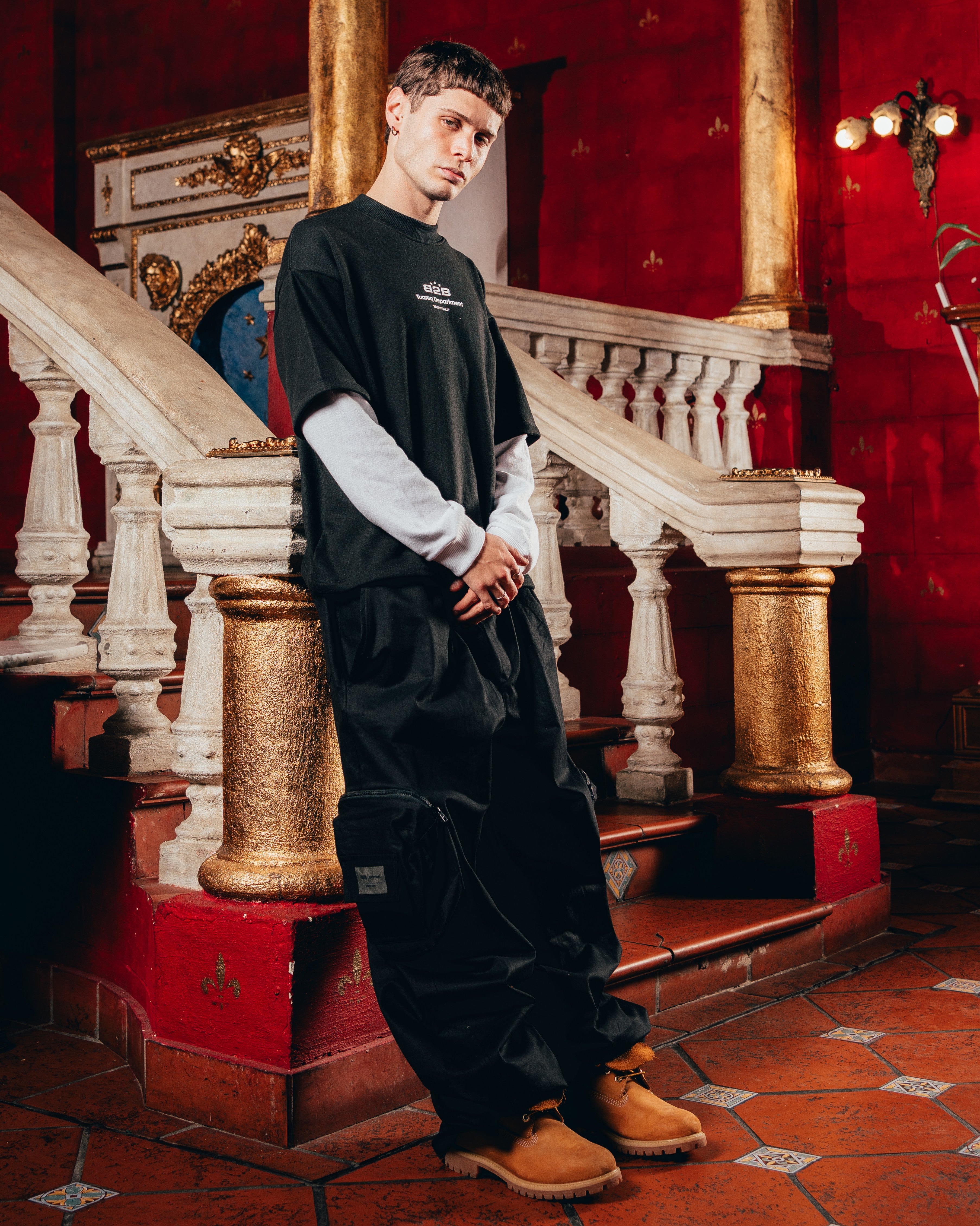 CREWNECK DOBLE MANGA [ B2B ] BLACK