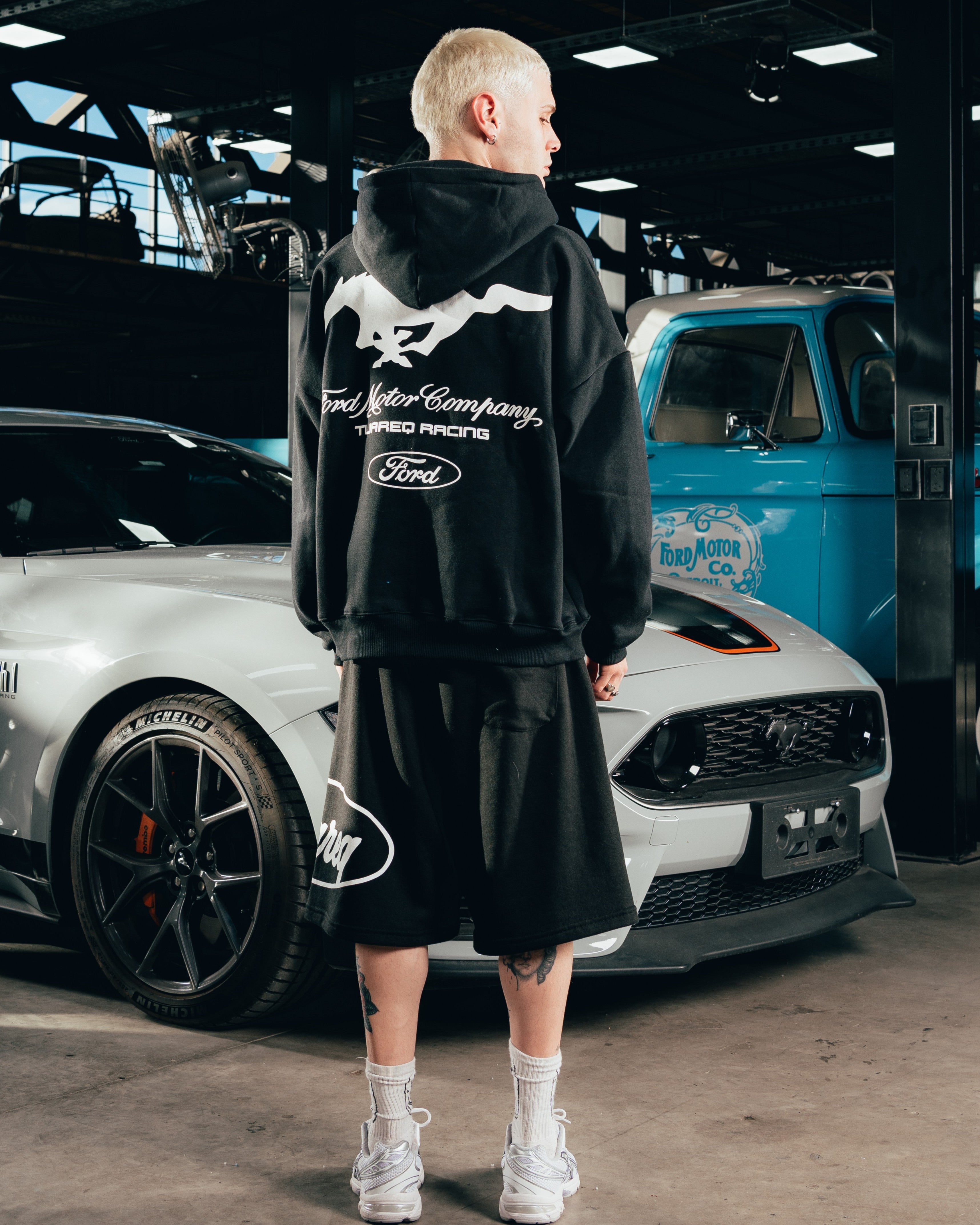 HOODIE EXTRAHEAVY [ FORD ] MUSTANG BLACK