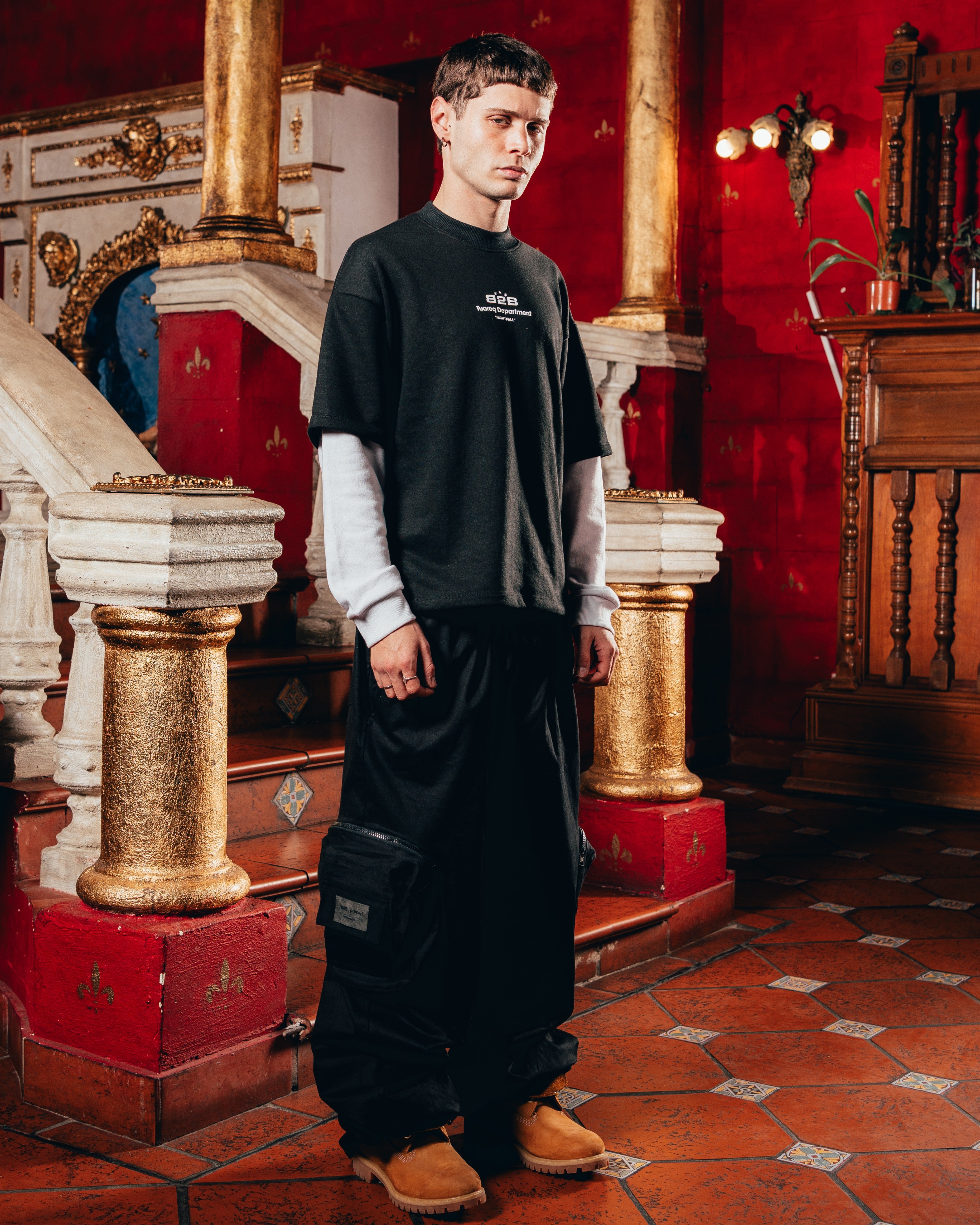 CREWNECK DOBLE MANGA [ B2B ] BLACK