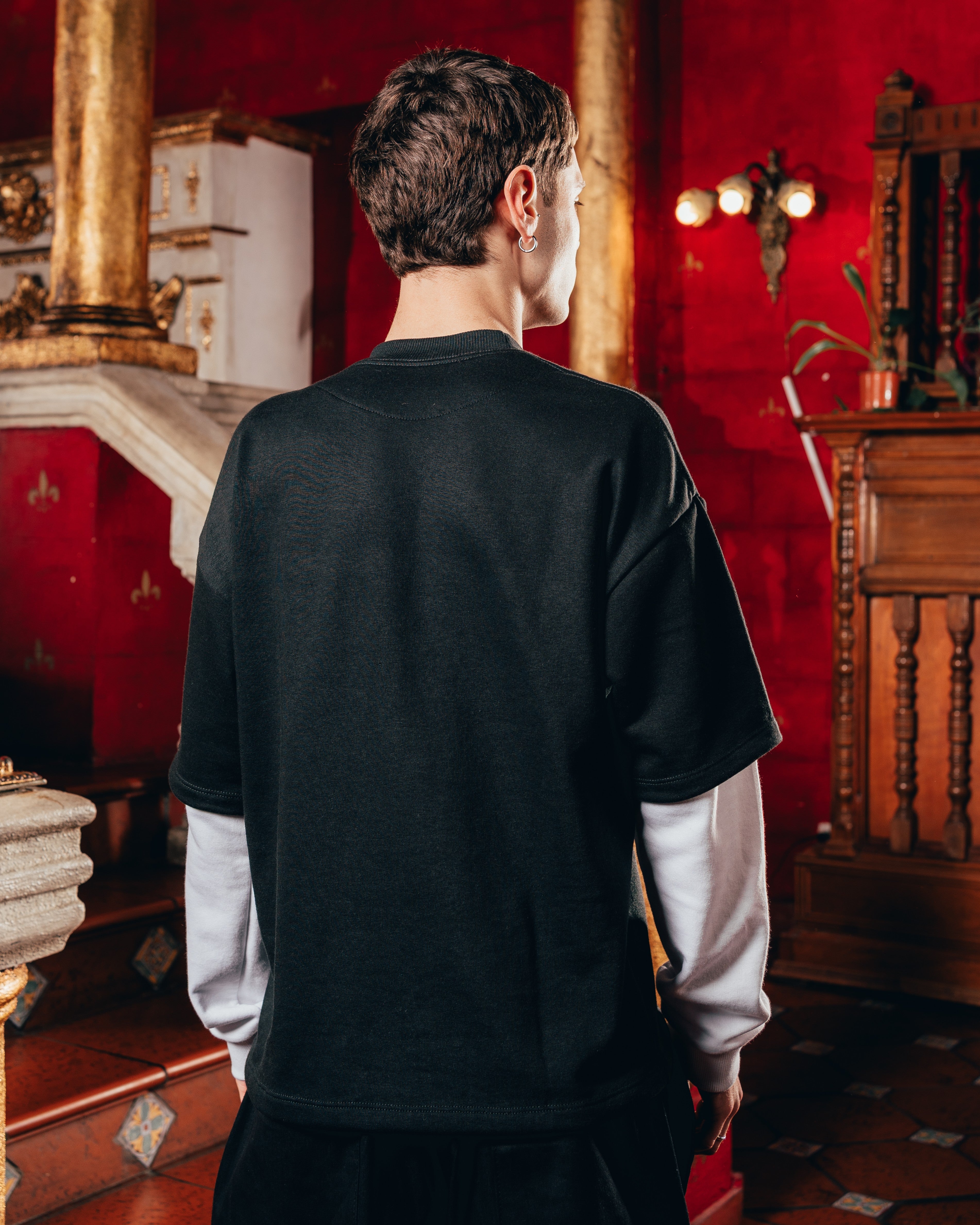 CREWNECK DOBLE MANGA [ B2B ] BLACK