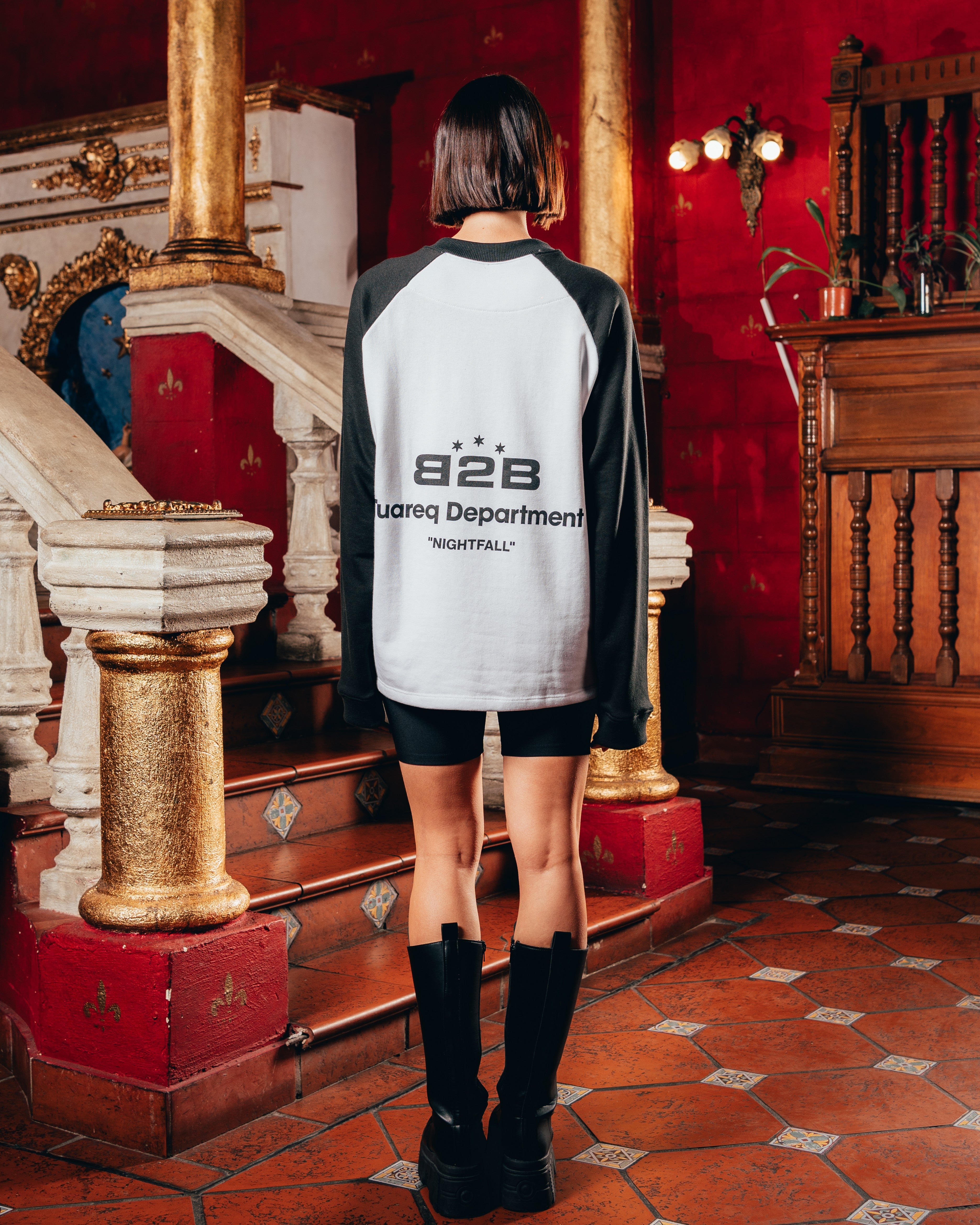 CREWNECK RANGLAN [ B2B ] WHITE
