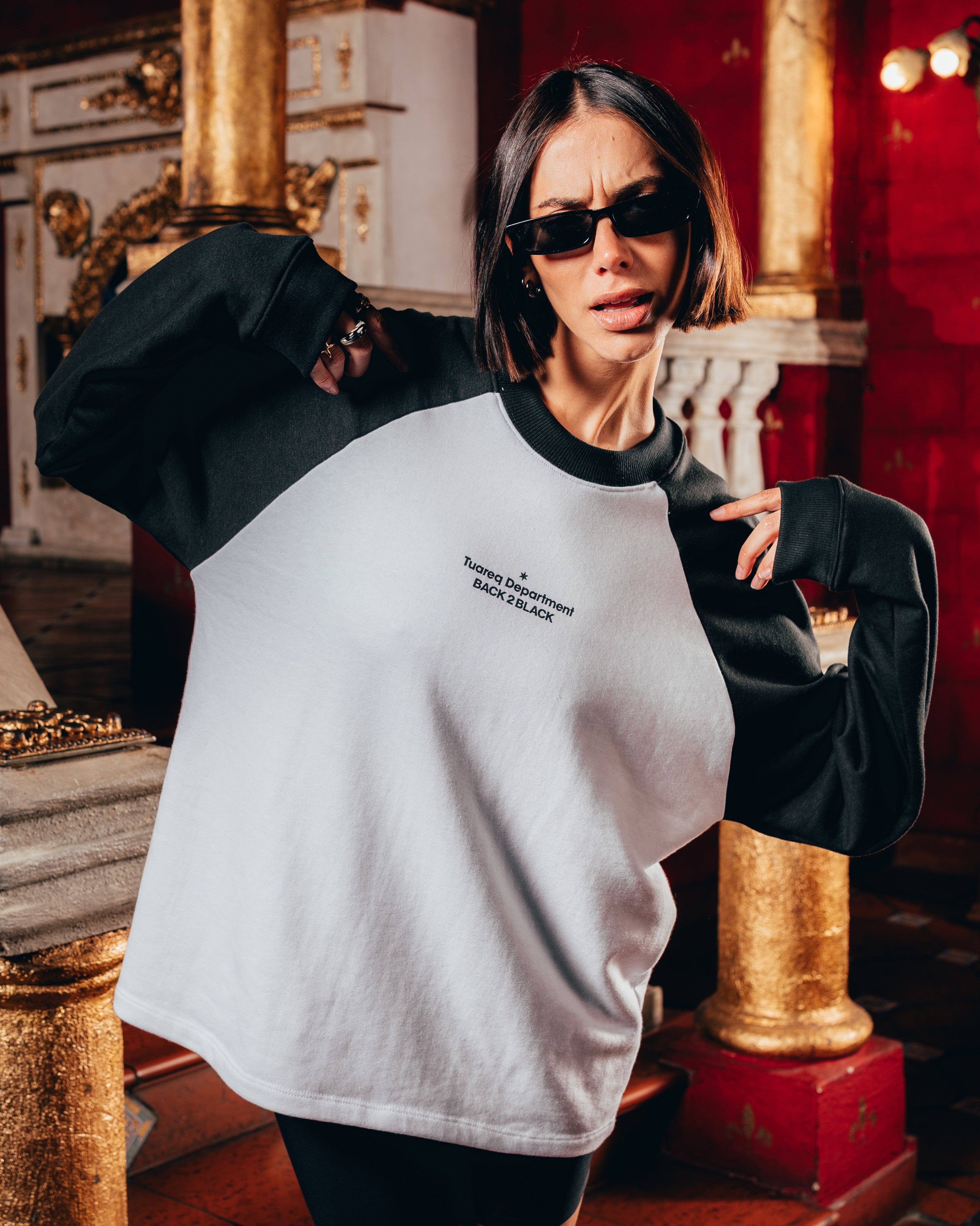 CREWNECK RANGLAN [ B2B ] WHITE