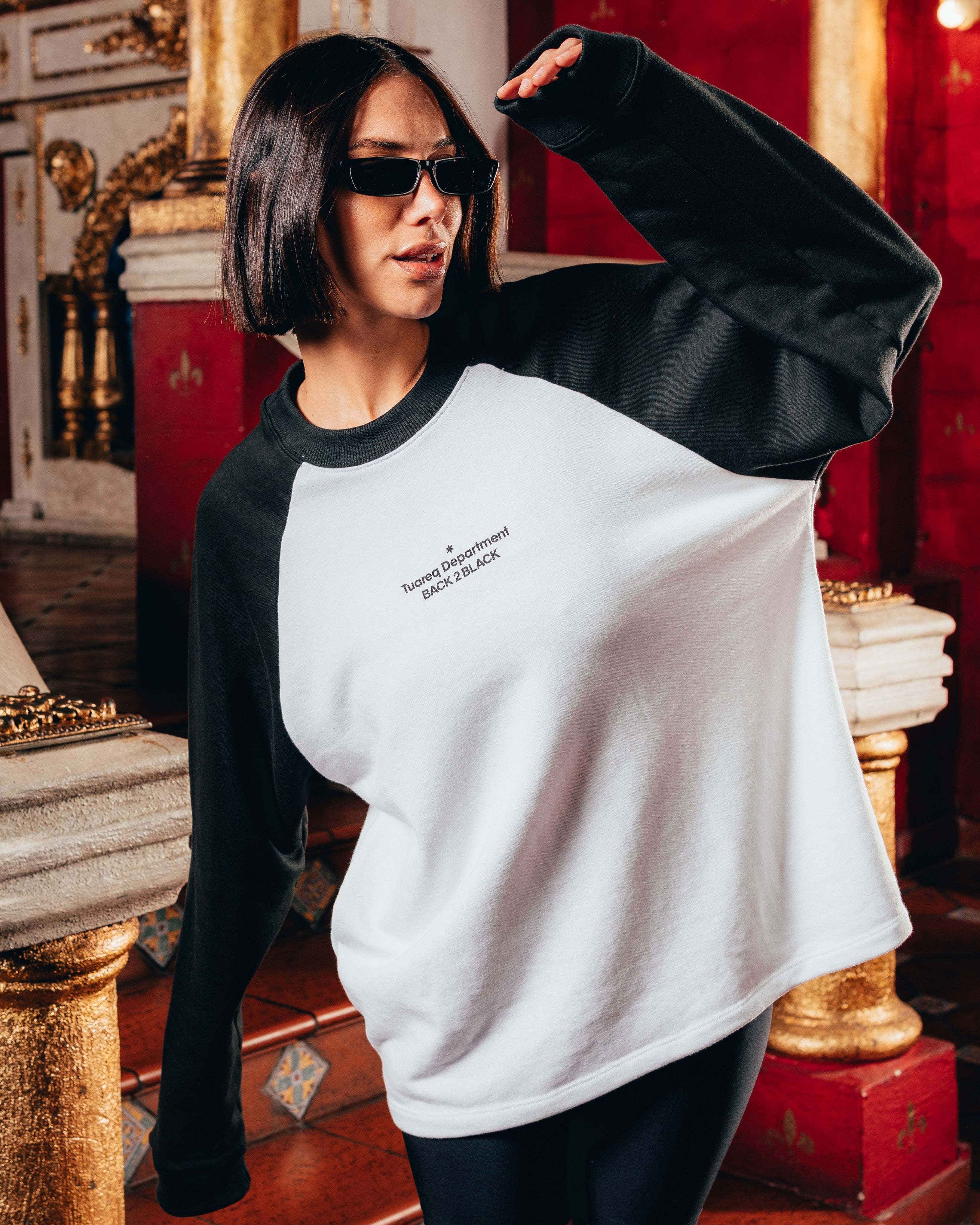 CREWNECK RANGLAN [ B2B ] WHITE