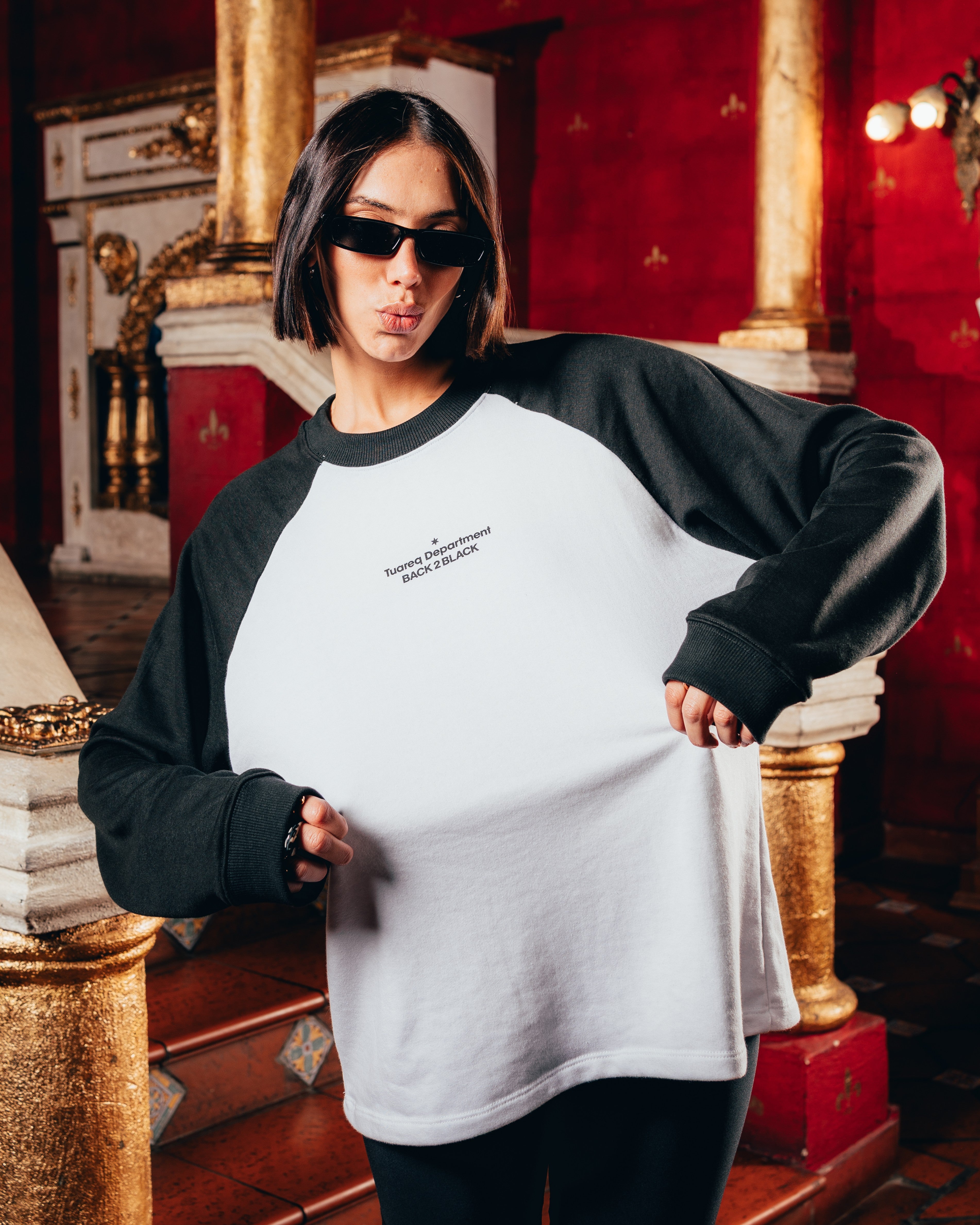 CREWNECK RANGLAN [ B2B ] WHITE