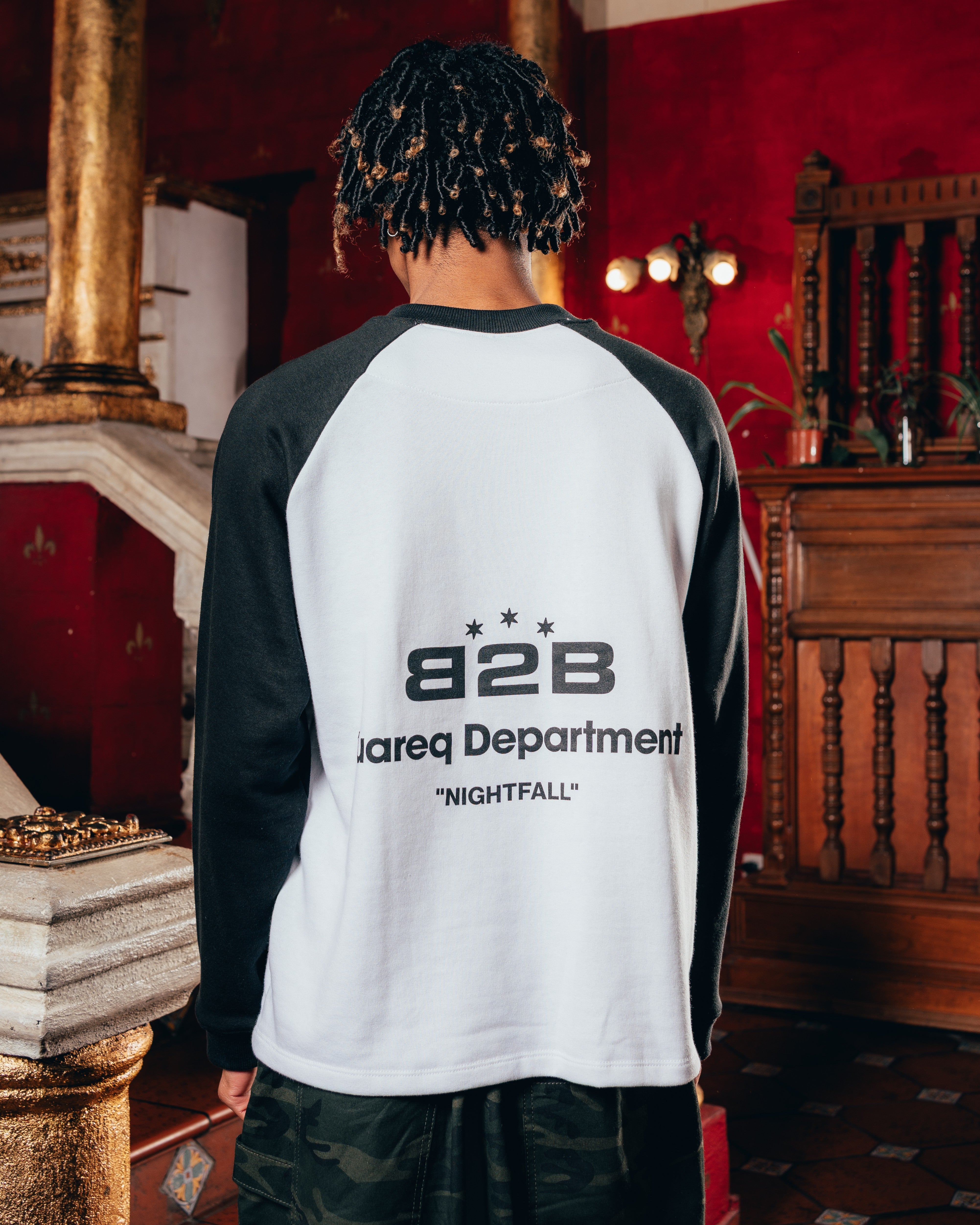 CREWNECK RANGLAN [ B2B ] WHITE