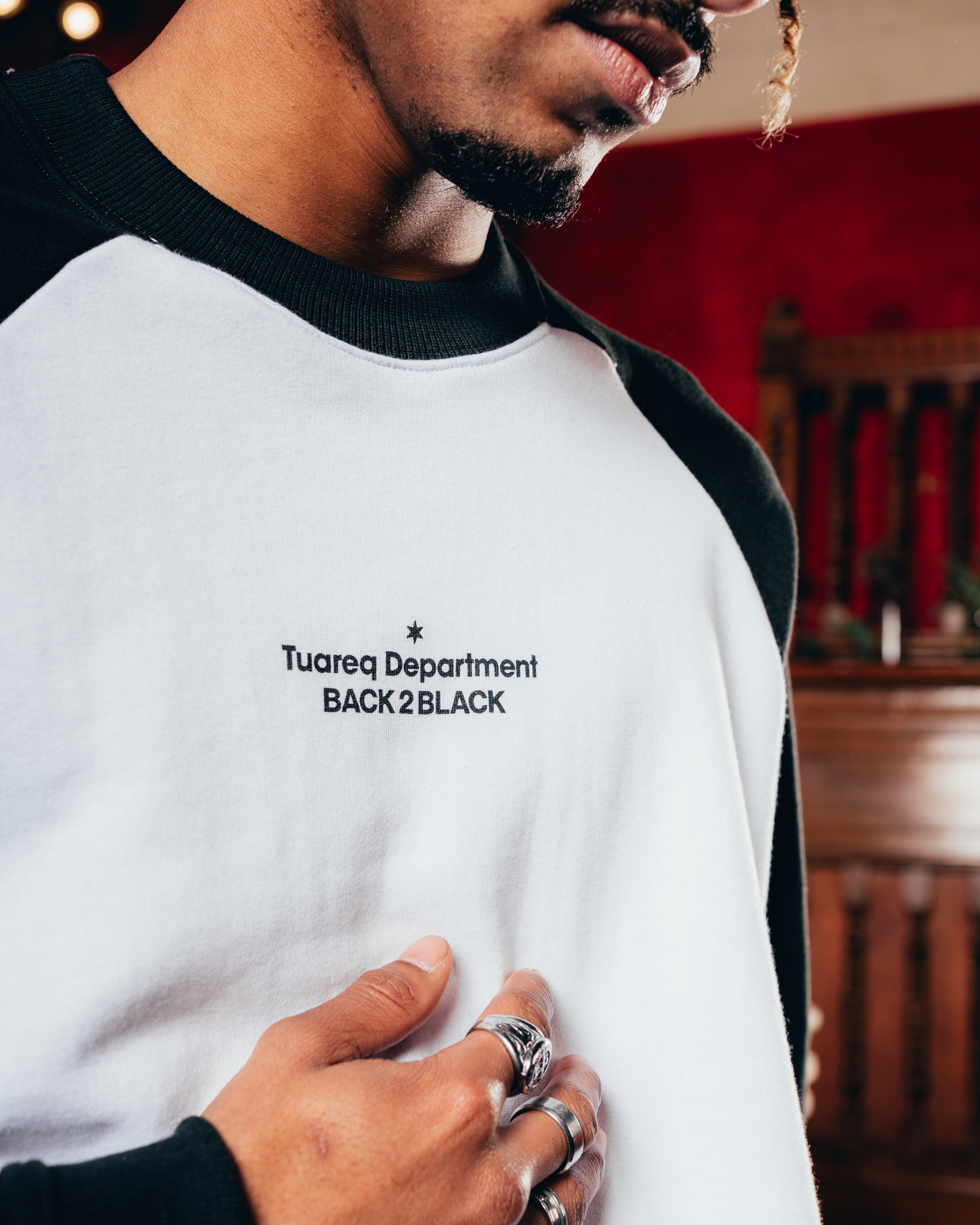 CREWNECK RANGLAN [ B2B ] WHITE