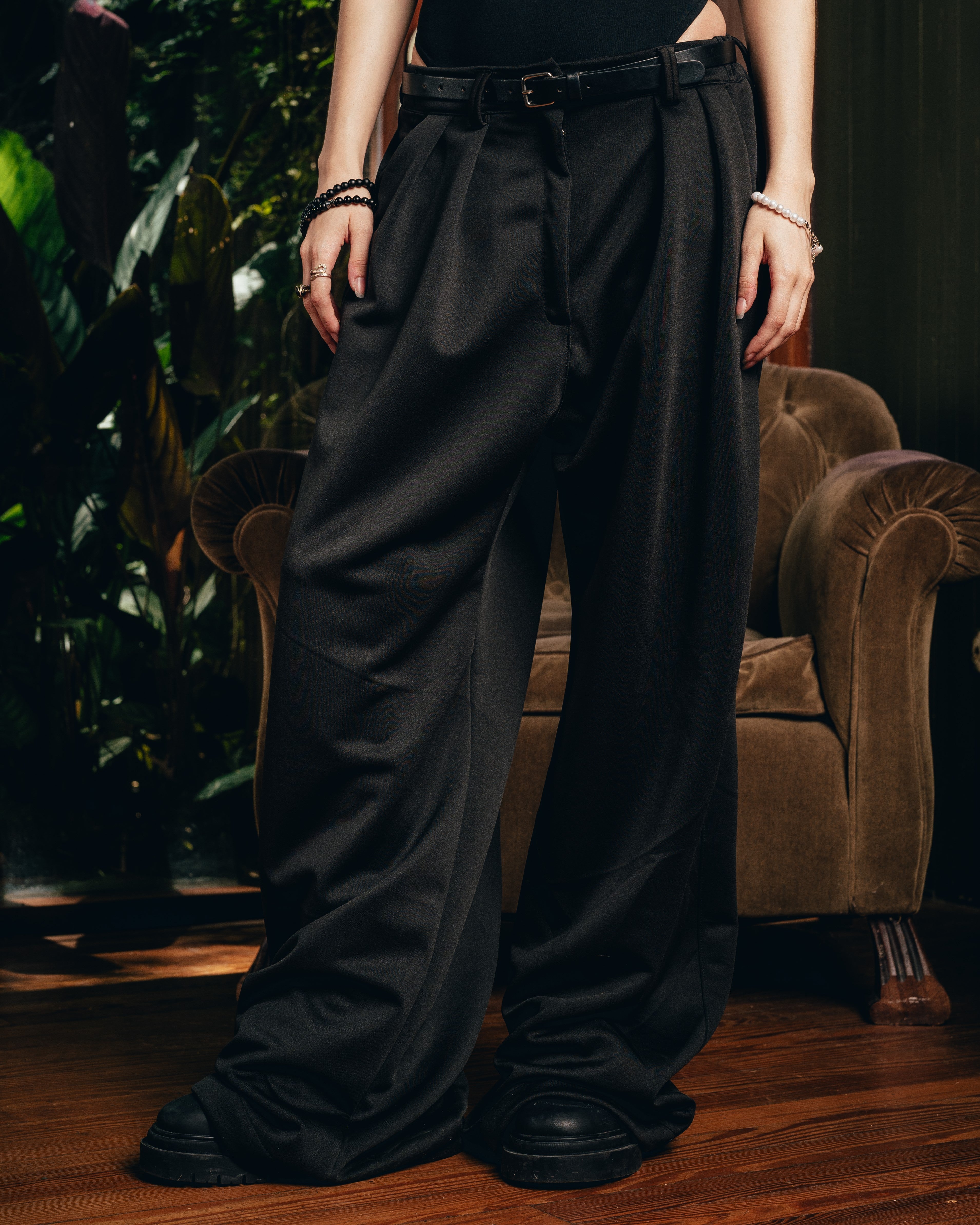 PANTALON SASTRERO [ CARIBBEAN BLACK ] MUJER